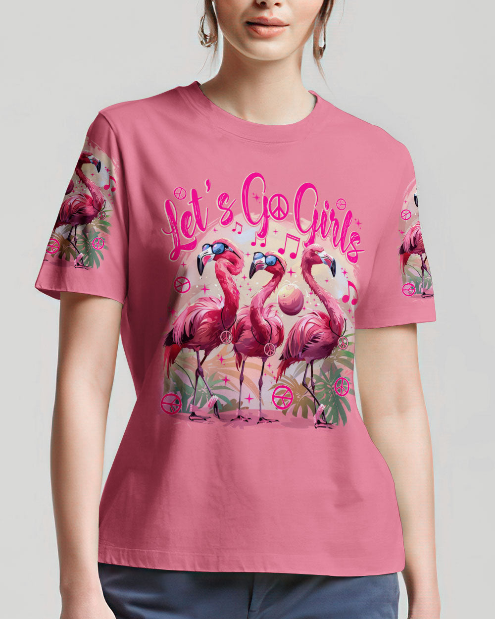 LET'S GO GIRLS FLAMINGO ALL OVER PRINT - TYHI0904241