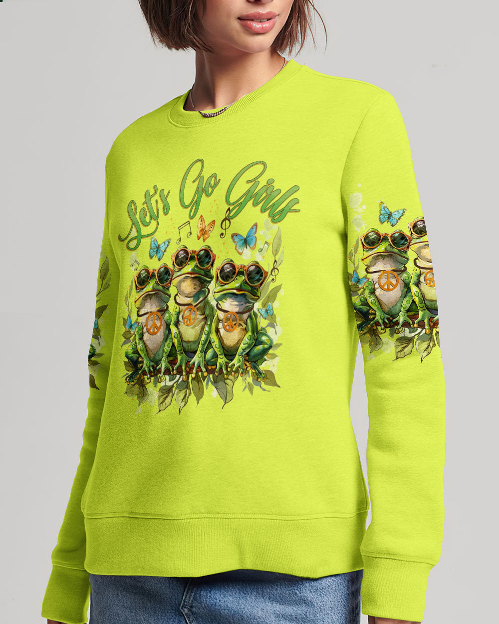 LET'S GO GIRLS FROGS ALL OVER PRINT - TYHI0904242