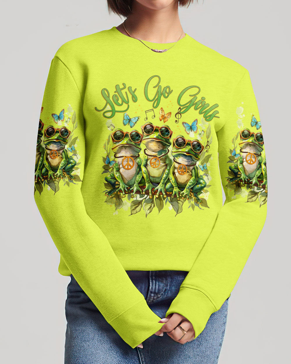 LET'S GO GIRLS FROGS ALL OVER PRINT - TYHI0904242