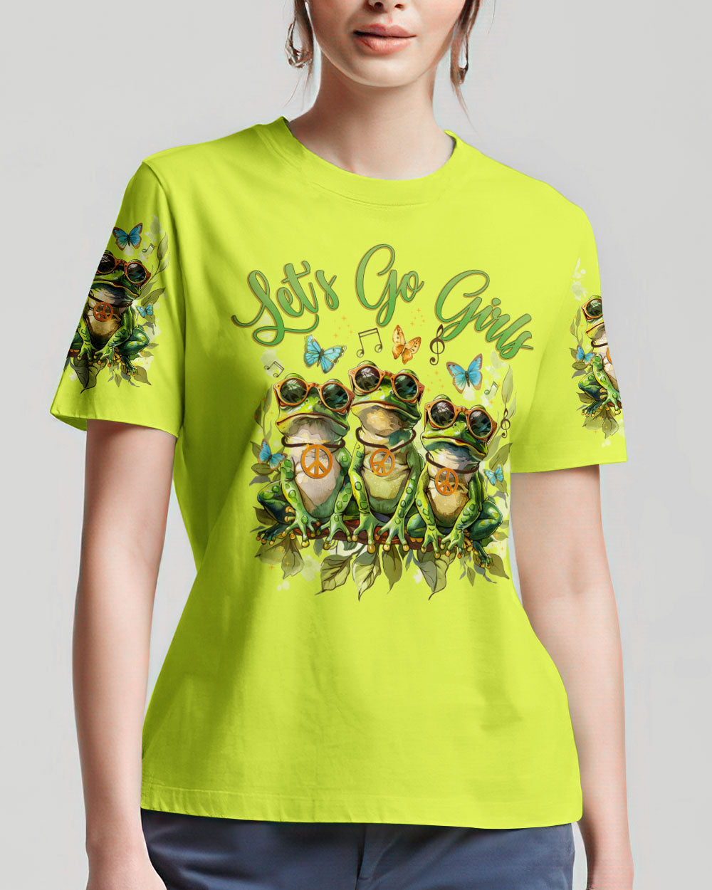 LET'S GO GIRLS FROGS ALL OVER PRINT - TYHI0904242