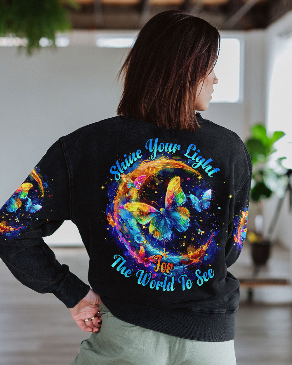 SHINE YOUR LIGHT FOR THE WORLD TO SEE BUTTERFLY ALL OVER PRINT - TYHI1203242