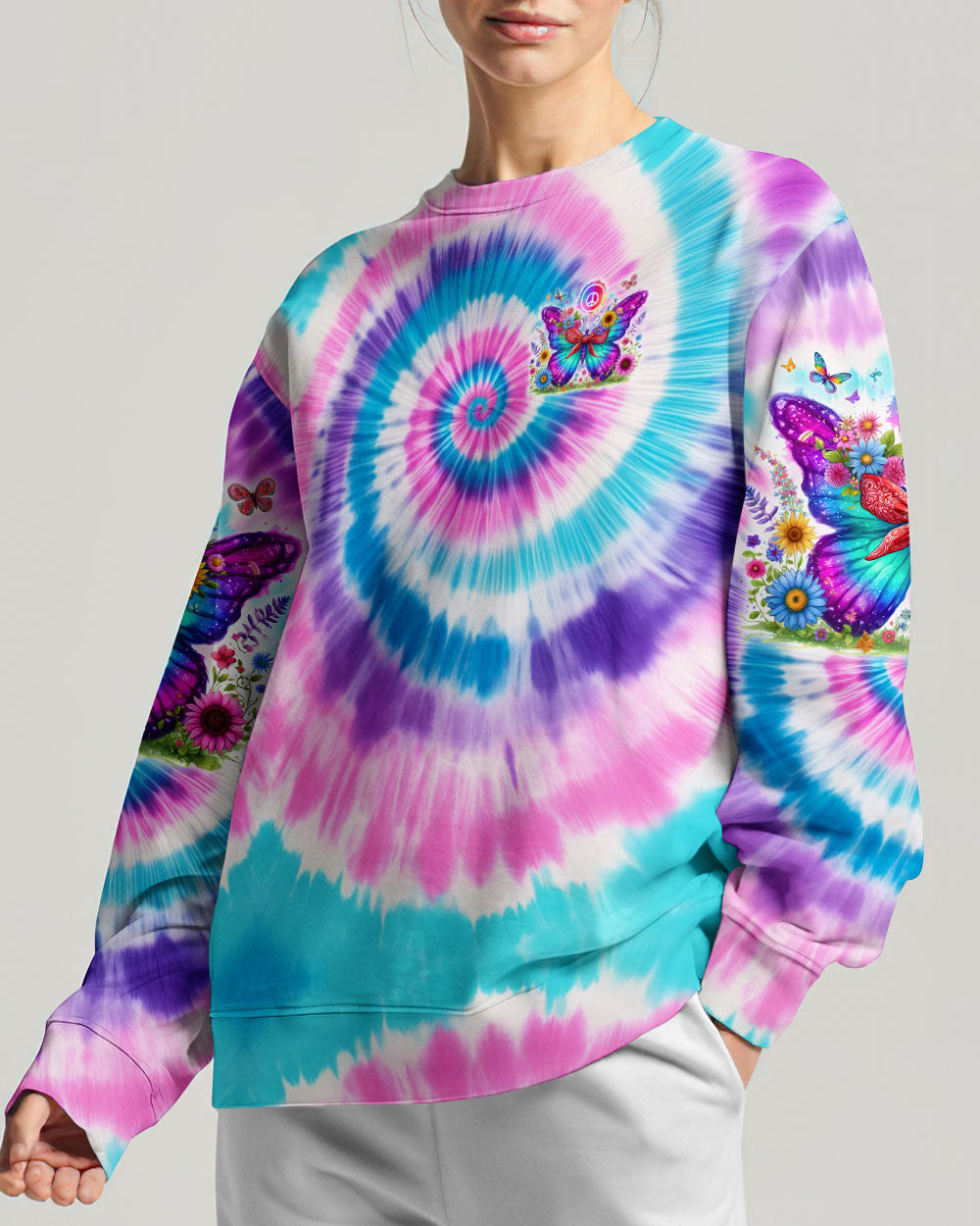 RUNNING AGAINST THE WIND BUTTERFLY TIE DYE ALL OVER PRINT - TYHI1306242