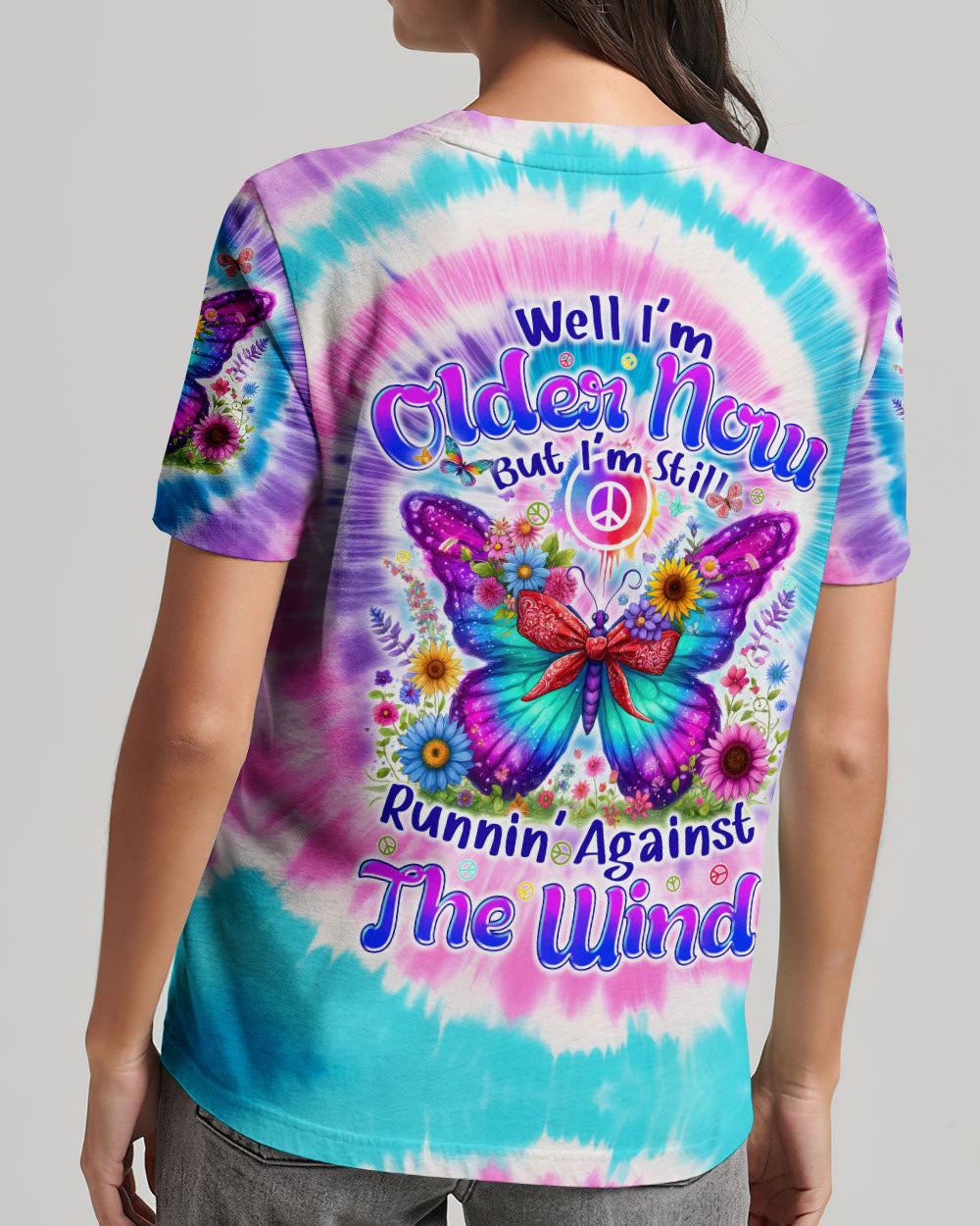 RUNNING AGAINST THE WIND BUTTERFLY TIE DYE ALL OVER PRINT - TYHI1306242