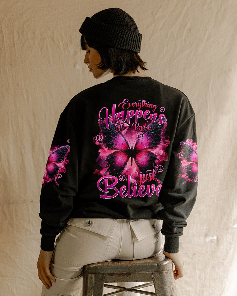JUST BELIEVE BUTTERFLY ALL OVER PRINT - TYHI1904245
