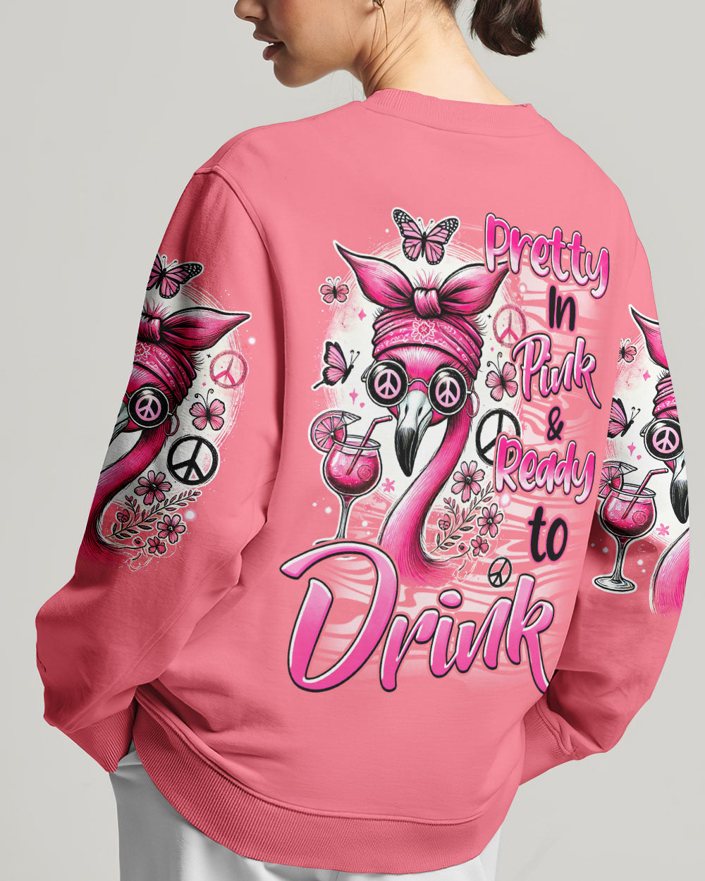 PRETTY IN PINK FLAMINGO ALL OVER PRINT - TYHI1906243