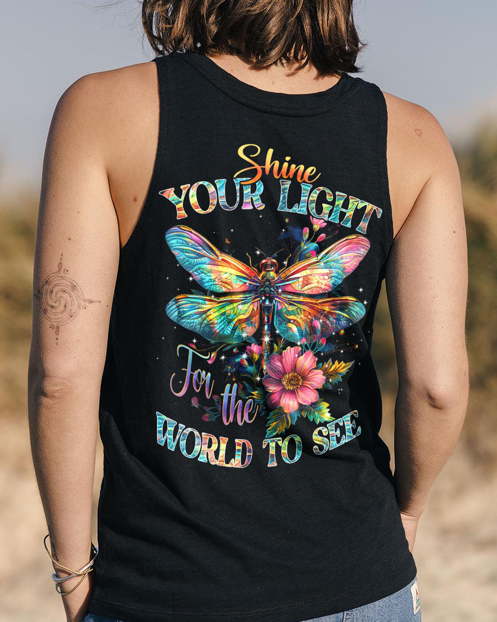 SHINE YOUR LIGHT FOR THE WORLD TO SEE DRAGONFLY ALL OVER PRINT - TYHI2003242