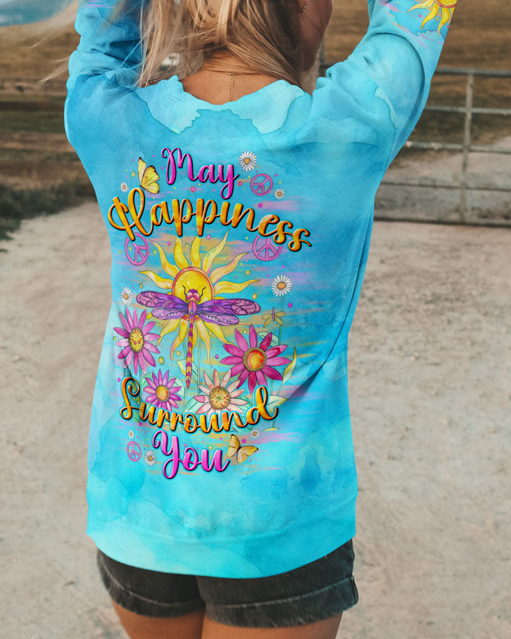 MAY HAPPINESS SURROUND YOU DRAGONFLY ALL OVER PRINT - TYHI2207241