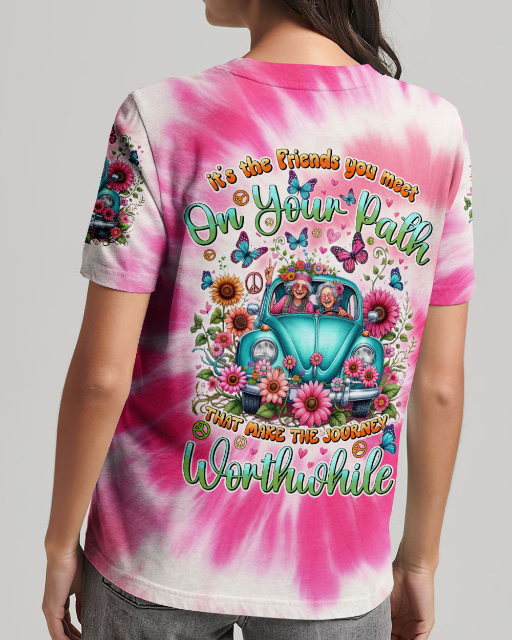 THE FRIENDS YOU MEET ON YOUR PATH TIE DYE ALL OVER PRINT - TYHI2805241