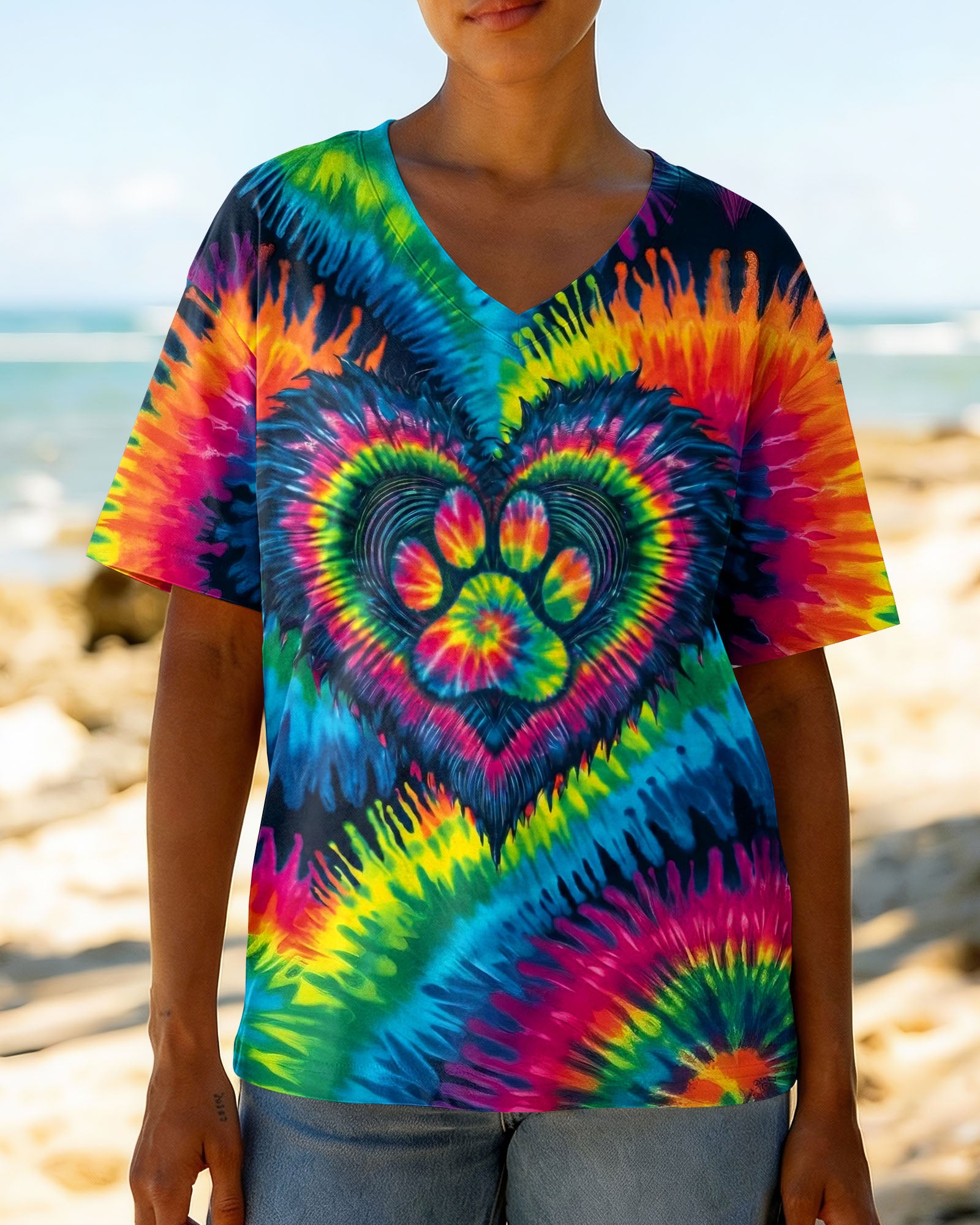 HEART PAW COLORFUL ALL OVER PRINT - TYLN0203263