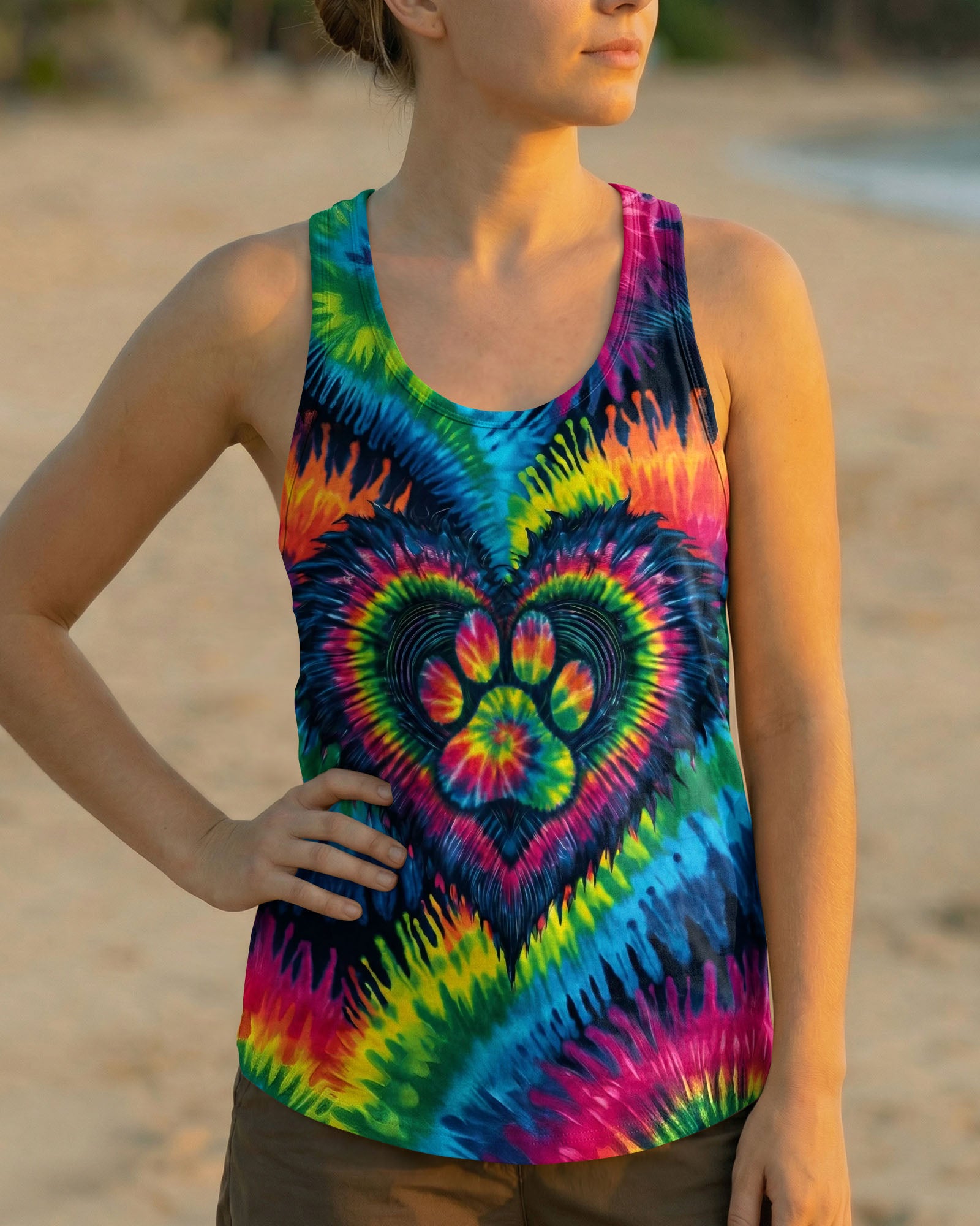 HEART PAW COLORFUL ALL OVER PRINT - TYLN0203263