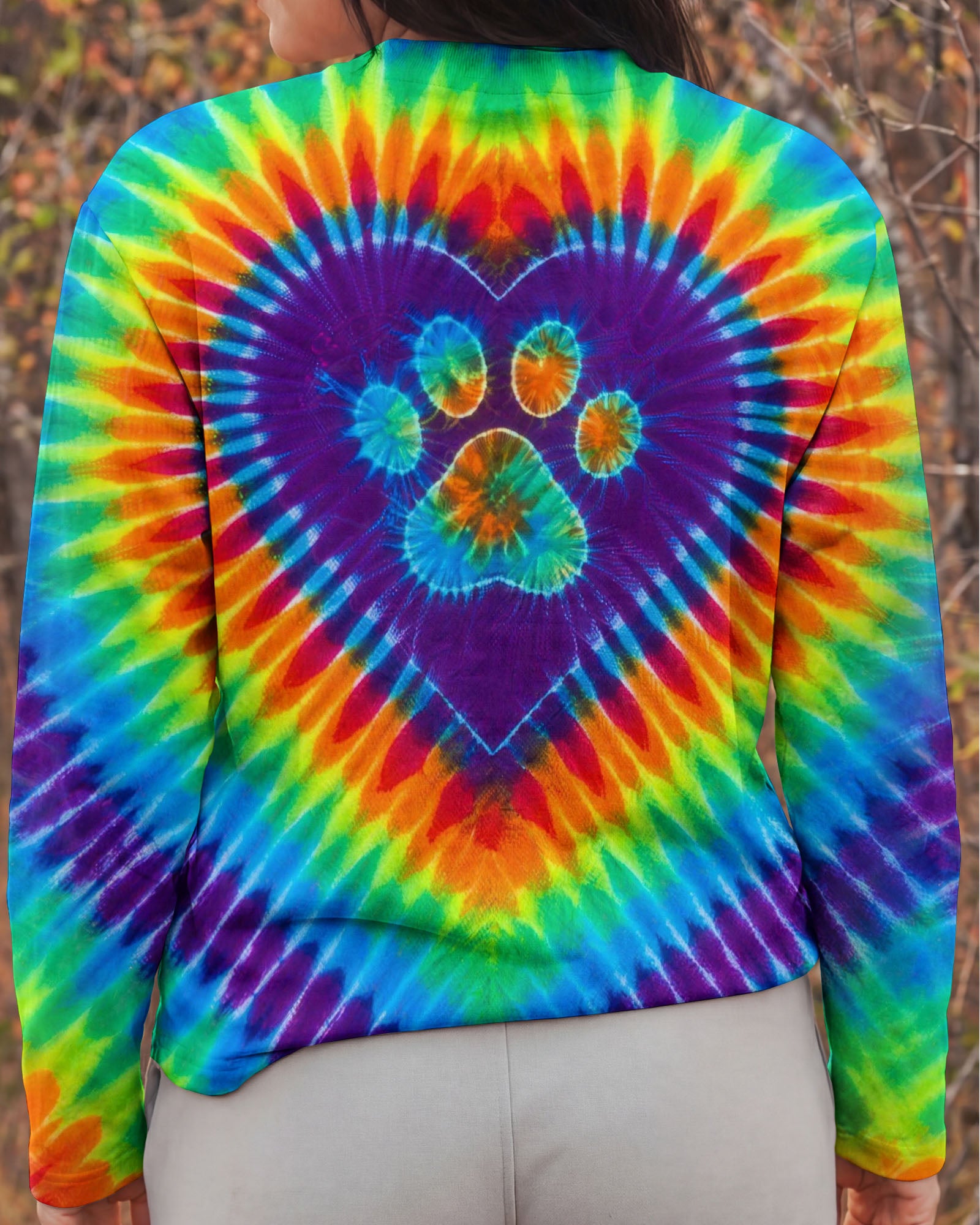 GROOVY RAINBOW HEART PAW ALL OVER PRINT - TYLN1303262