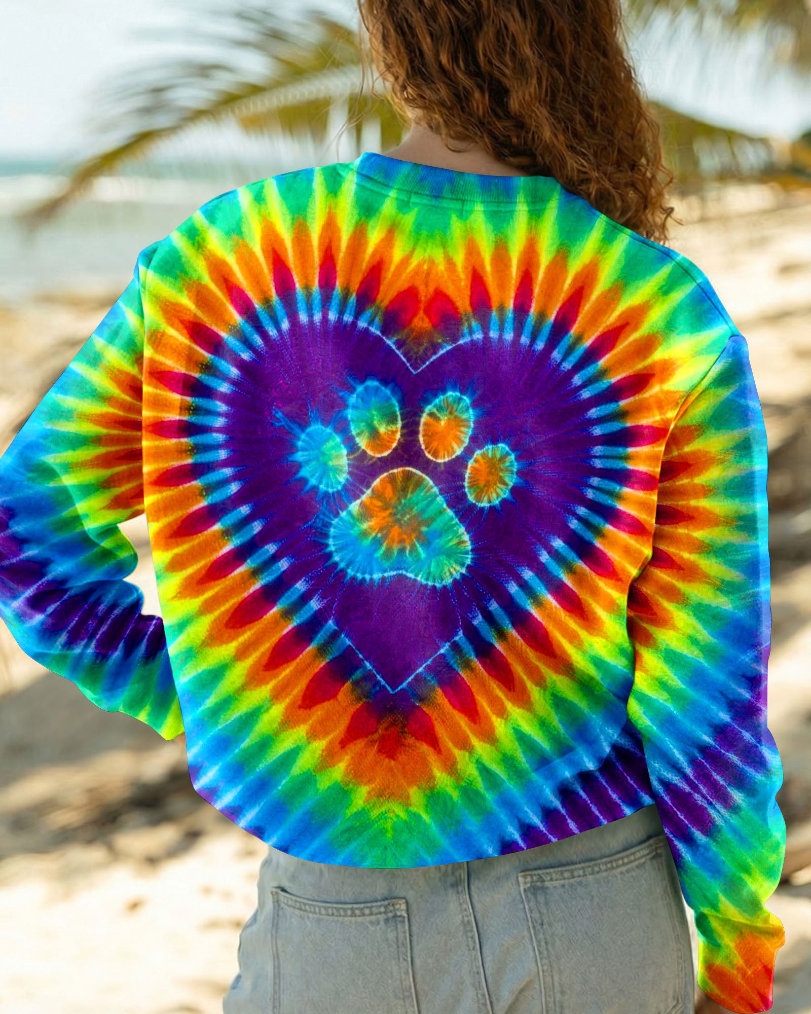 GROOVY RAINBOW HEART PAW ALL OVER PRINT - TYLN1303262
