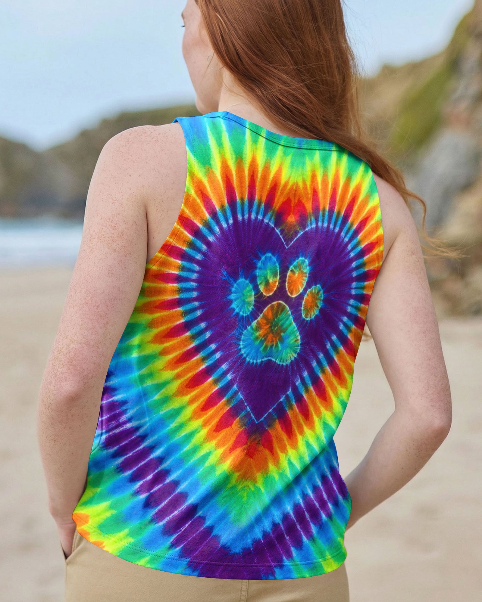 GROOVY RAINBOW HEART PAW ALL OVER PRINT - TYLN1303262