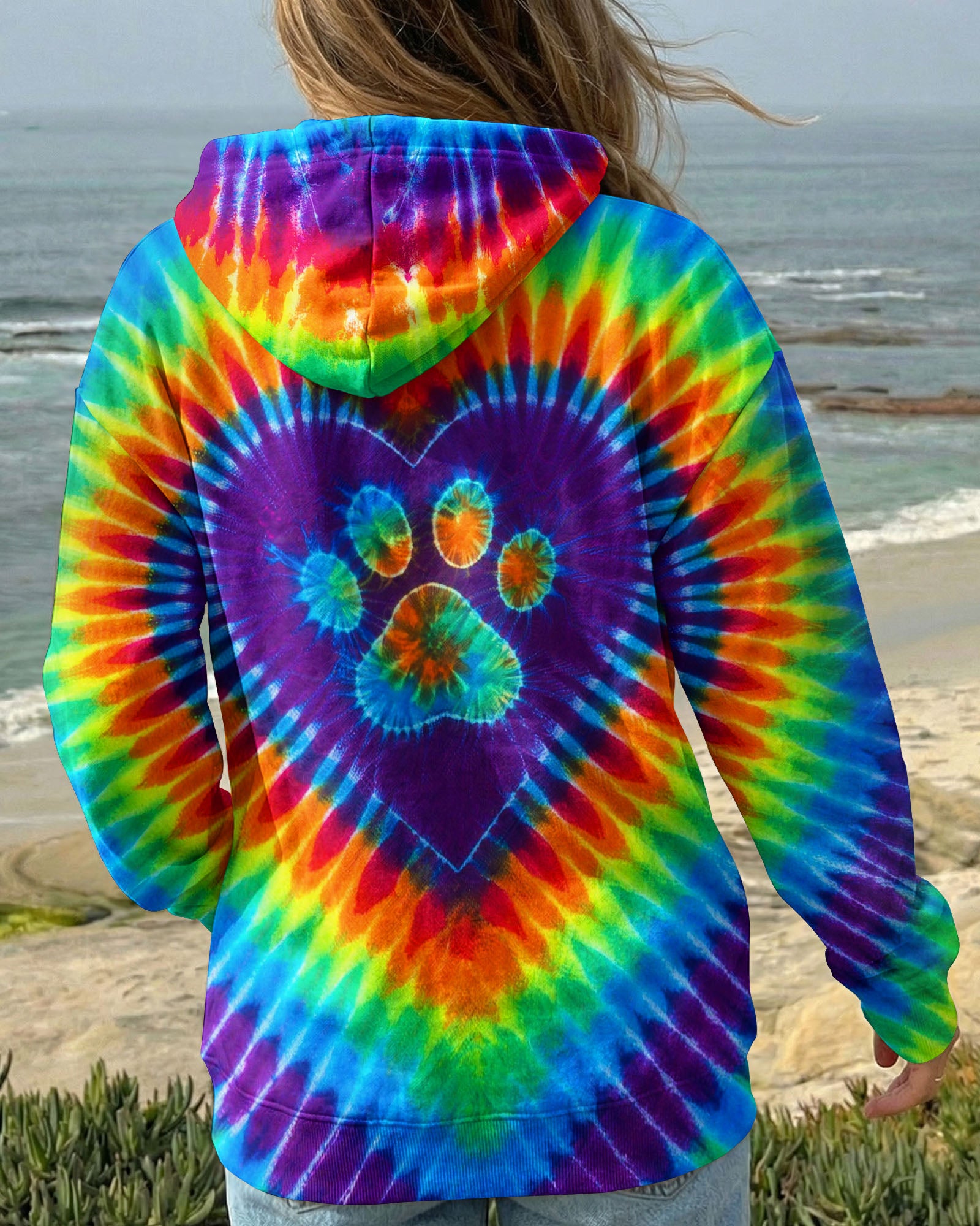 GROOVY RAINBOW HEART PAW ALL OVER PRINT - TYLN1303262