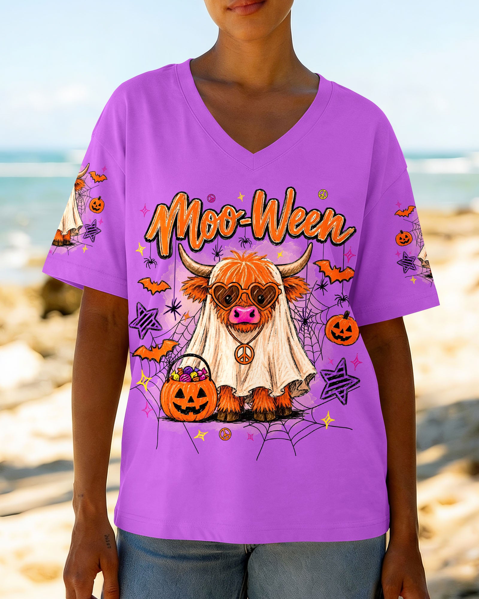MOO-WEEN HIGHLAND COW HALLOWEEN ALL OVER PRINT - TYLN2307261