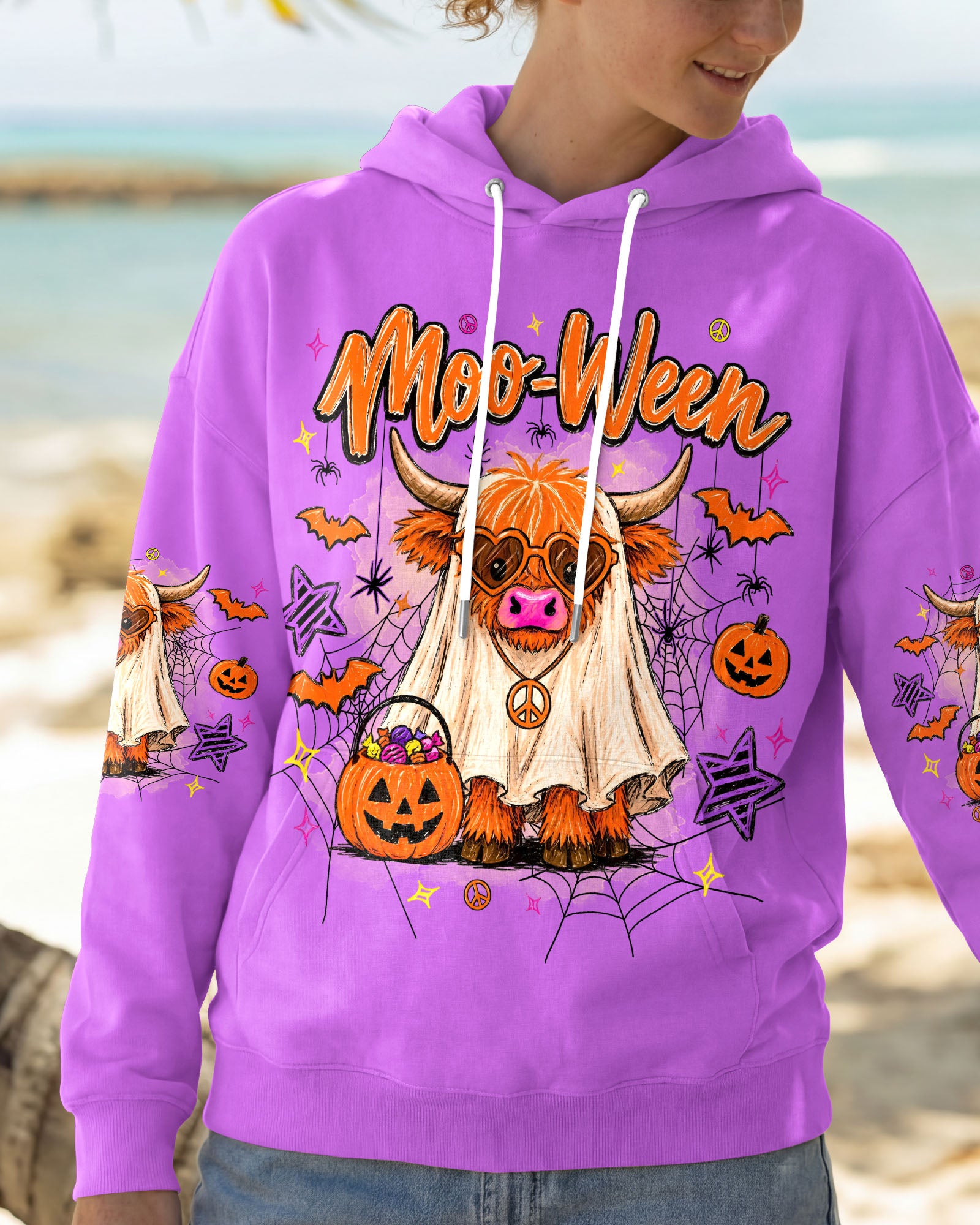 MOO-WEEN HIGHLAND COW HALLOWEEN ALL OVER PRINT - TYLN2307261