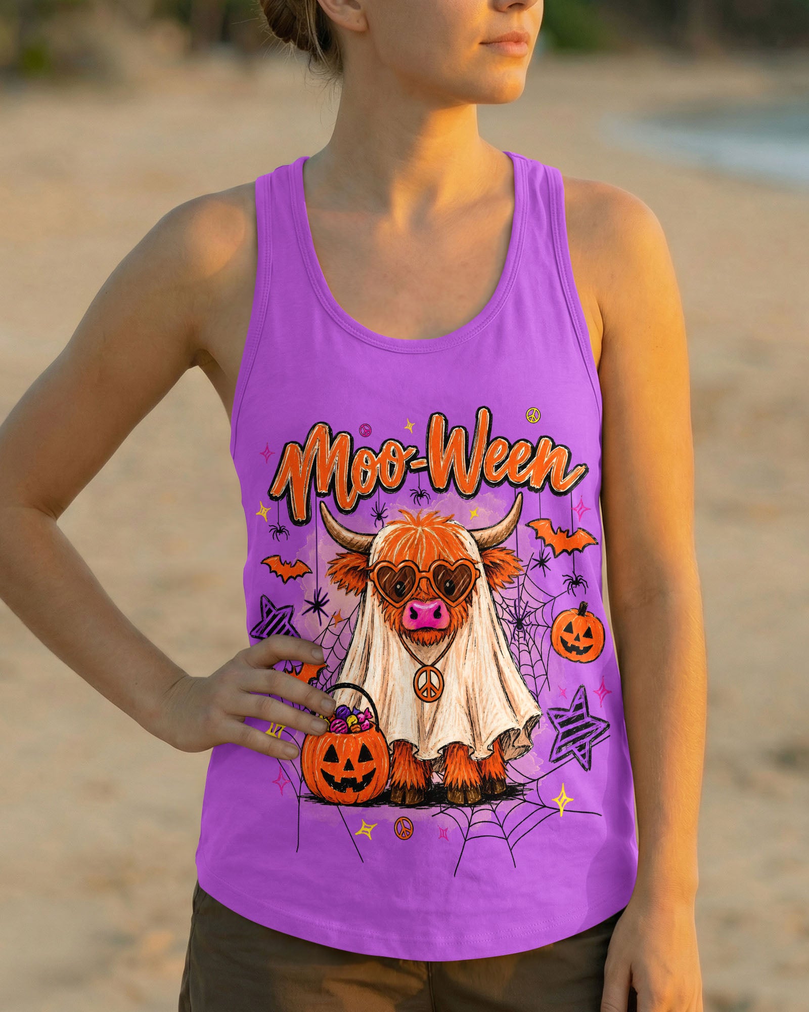 MOO-WEEN HIGHLAND COW HALLOWEEN ALL OVER PRINT - TYLN2307261