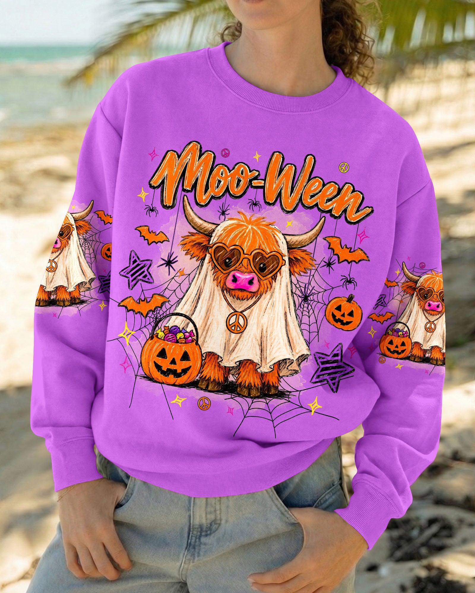 MOO-WEEN HIGHLAND COW HALLOWEEN ALL OVER PRINT - TYLN2307261
