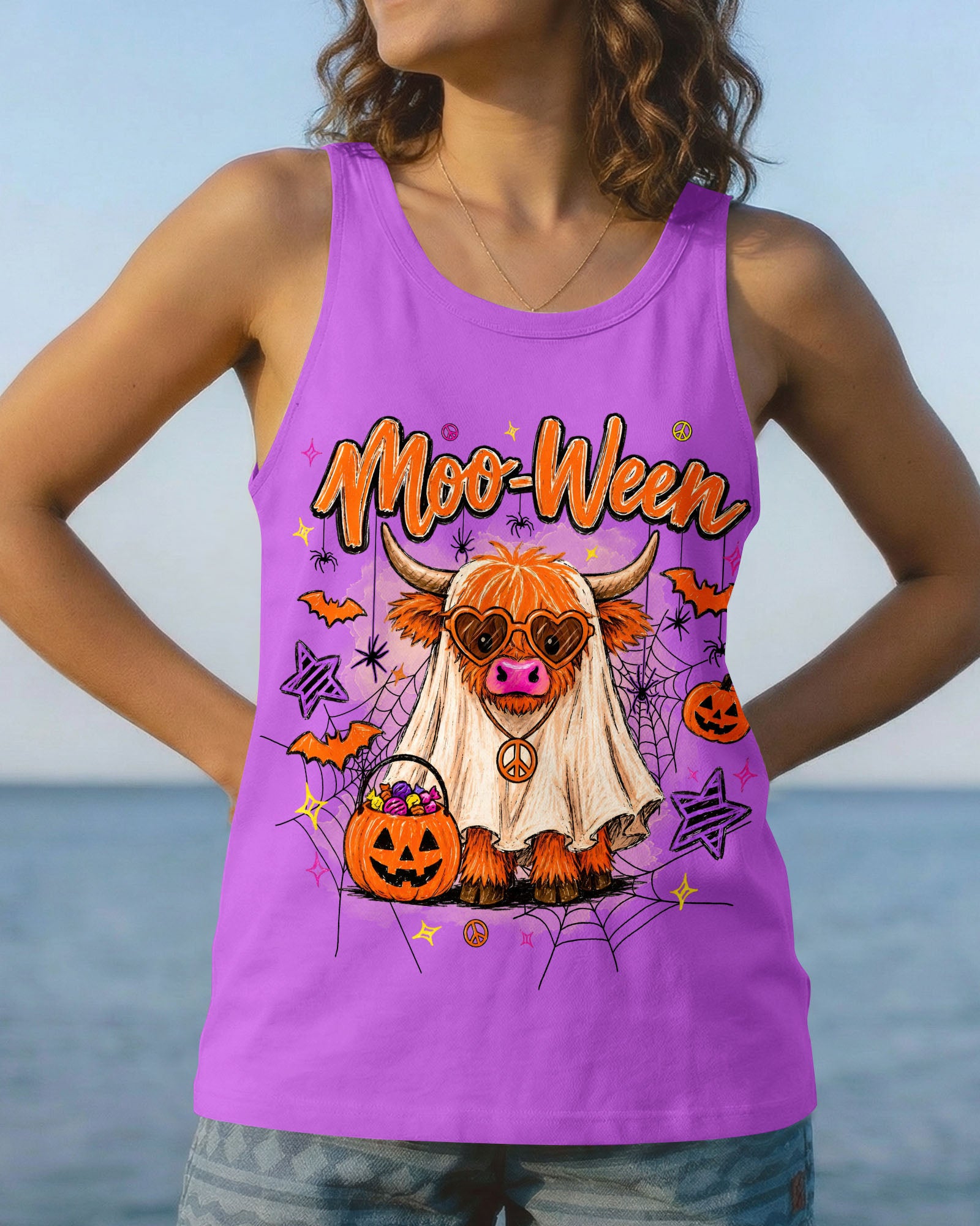 MOO-WEEN HIGHLAND COW HALLOWEEN ALL OVER PRINT - TYLN2307261
