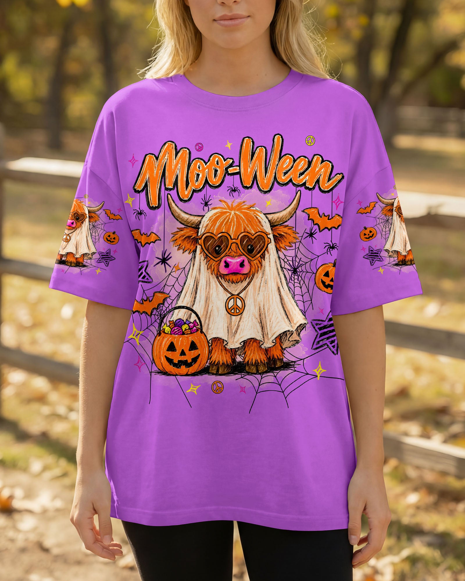MOO-WEEN HIGHLAND COW HALLOWEEN ALL OVER PRINT - TYLN2307261
