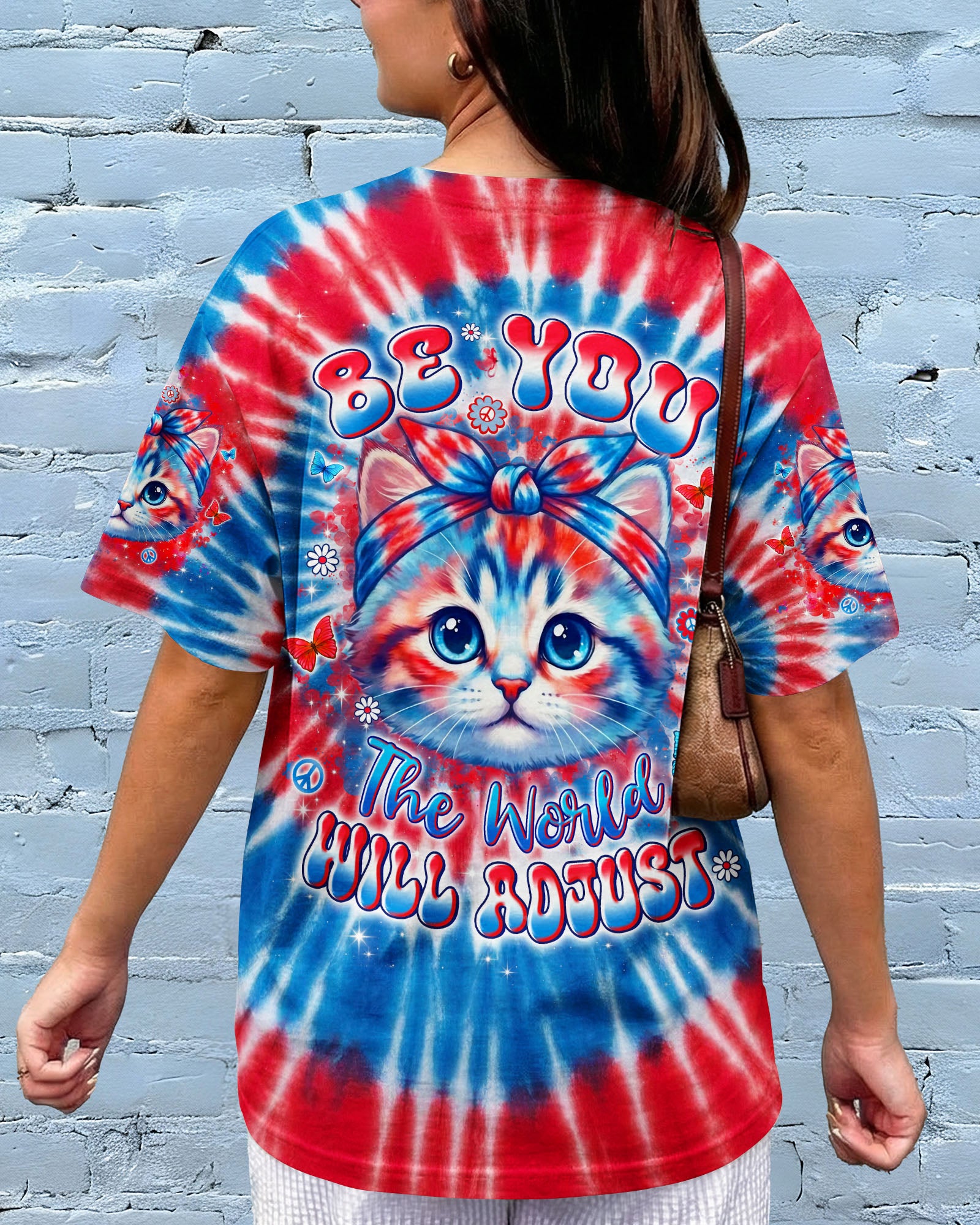 BE YOU THE WORLD WILL ADJUST CAT ALL OVER PRINT - TYLN3103262