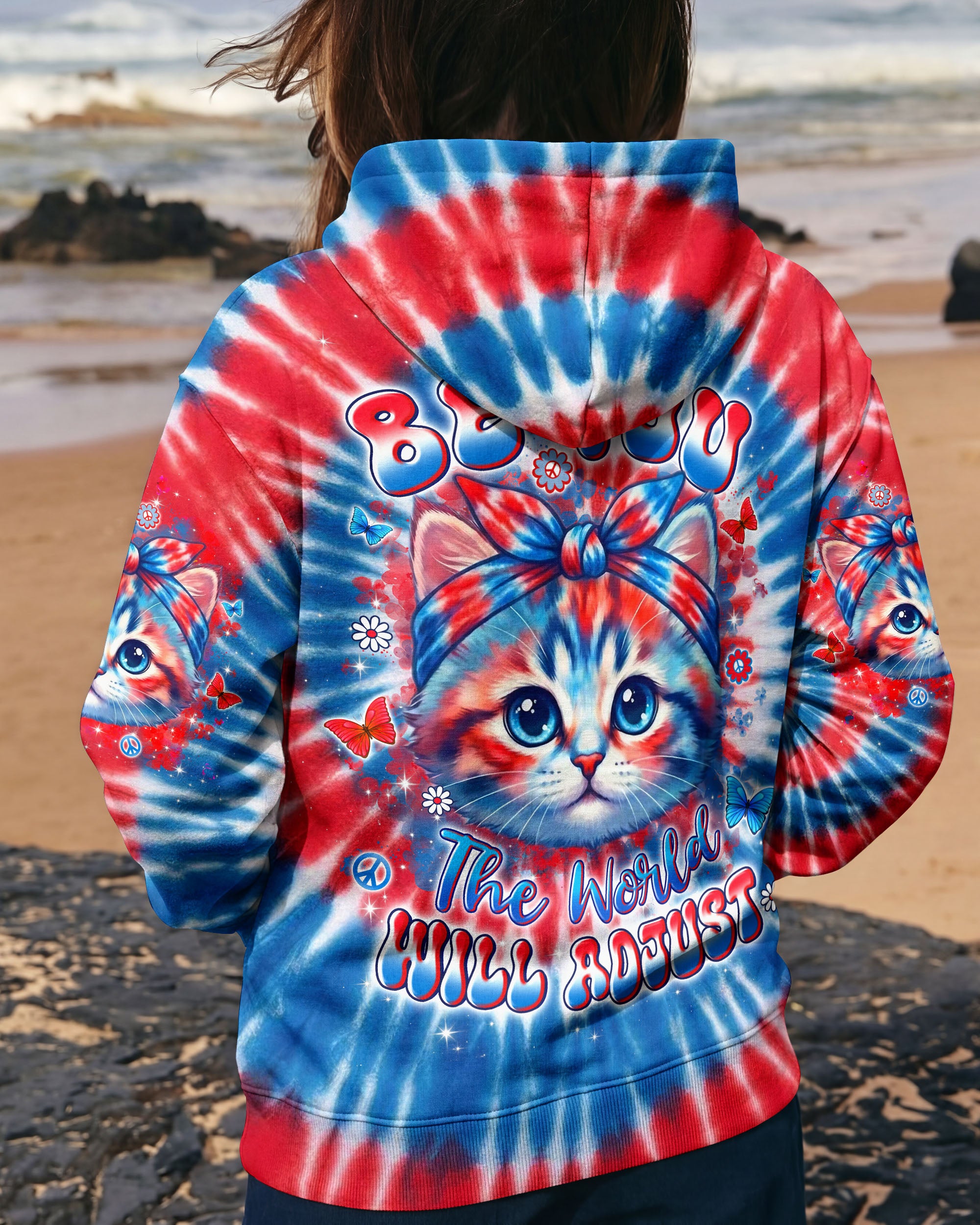 BE YOU THE WORLD WILL ADJUST CAT ALL OVER PRINT - TYLN3103262