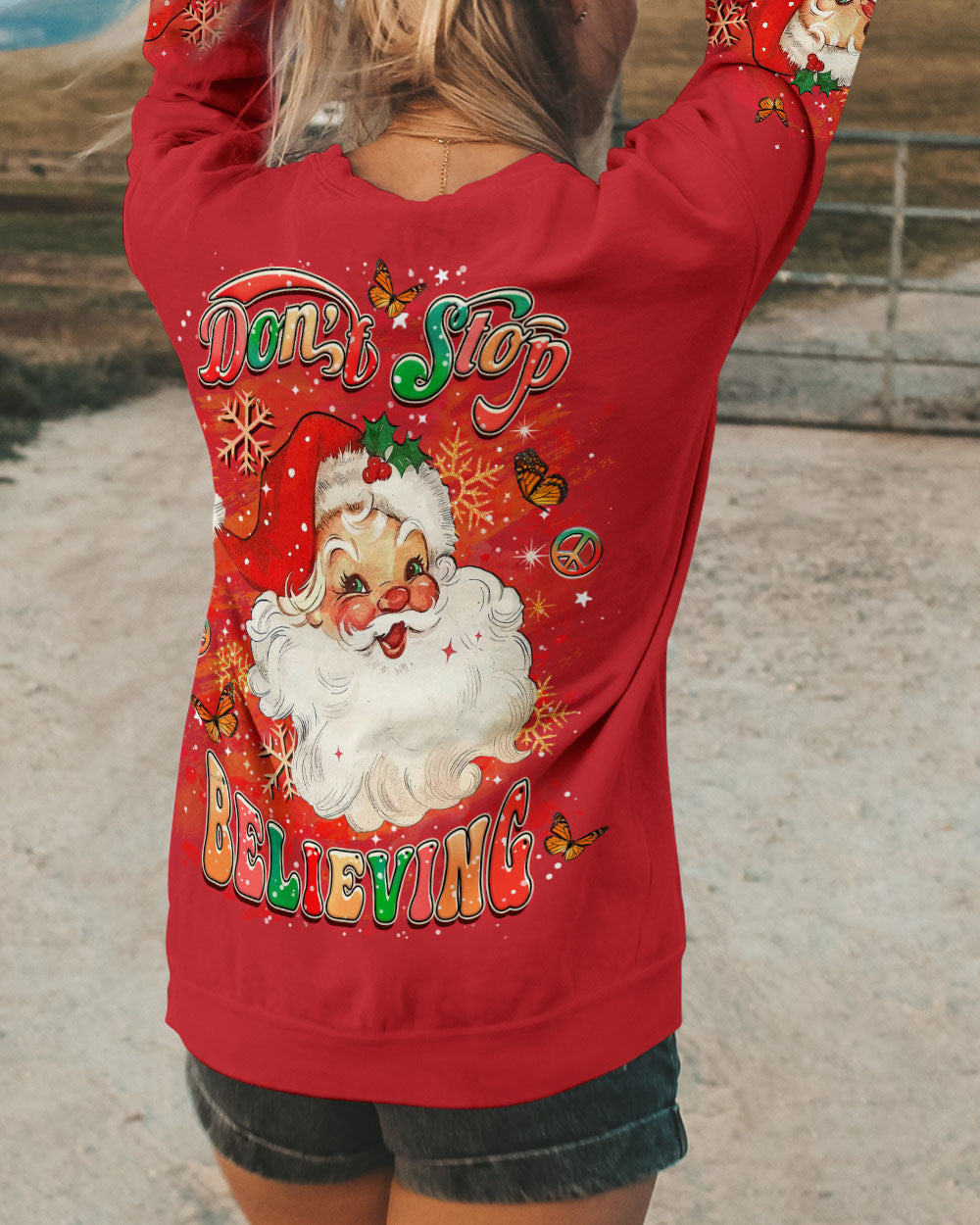 DON'T STOP BELIEVING CHRISTMAS ALL OVER PRINT - TYLT1211241