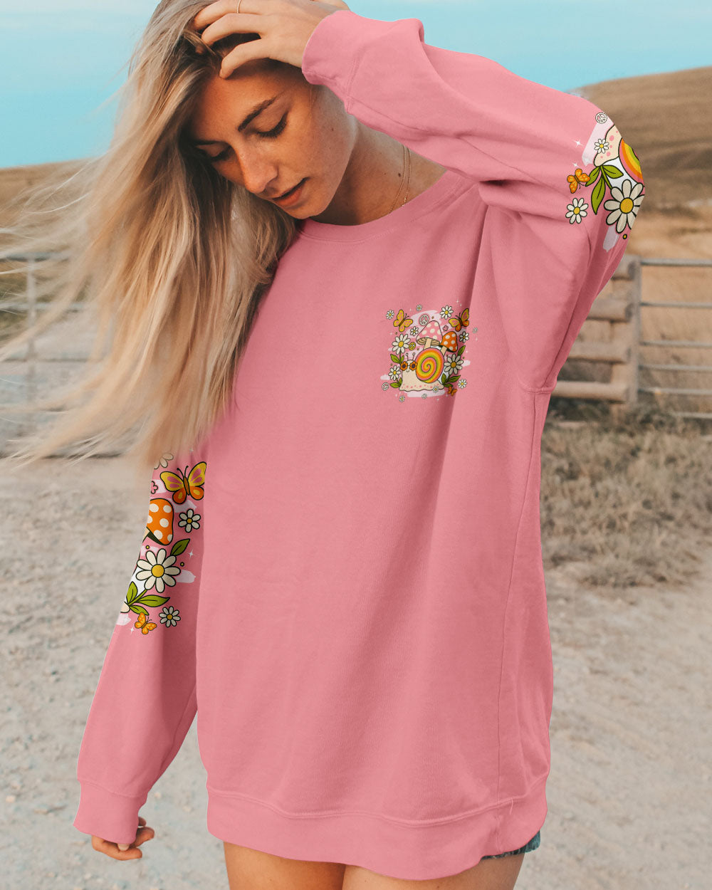 SORRY I'M LATE I WAS DILLY DALLYING SNAIL HIPPIE ALL OVER PRINT - TYPQ0407253
