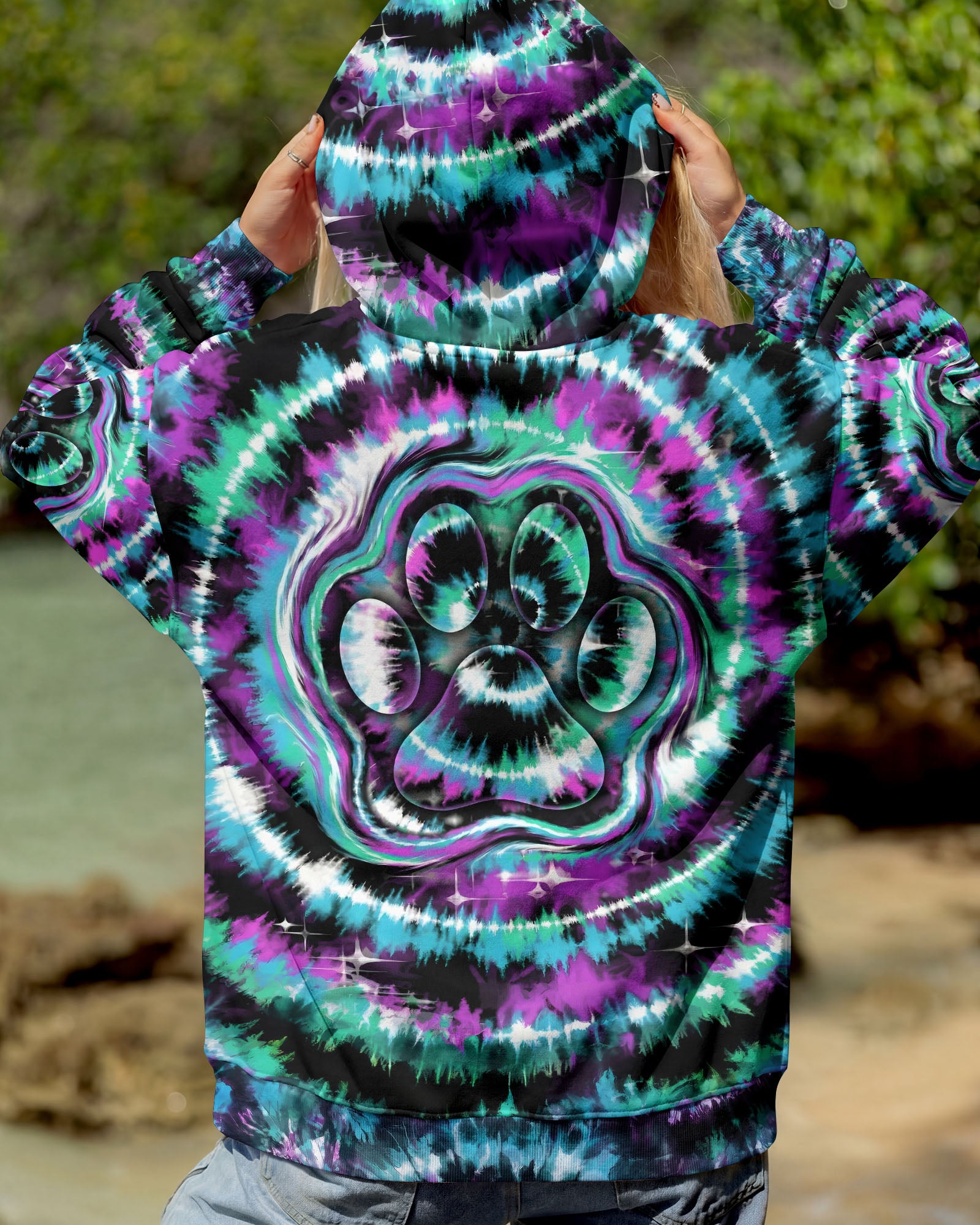 TEAL VIOLET PAW ALL OVER PRINT - TYPQ0503261