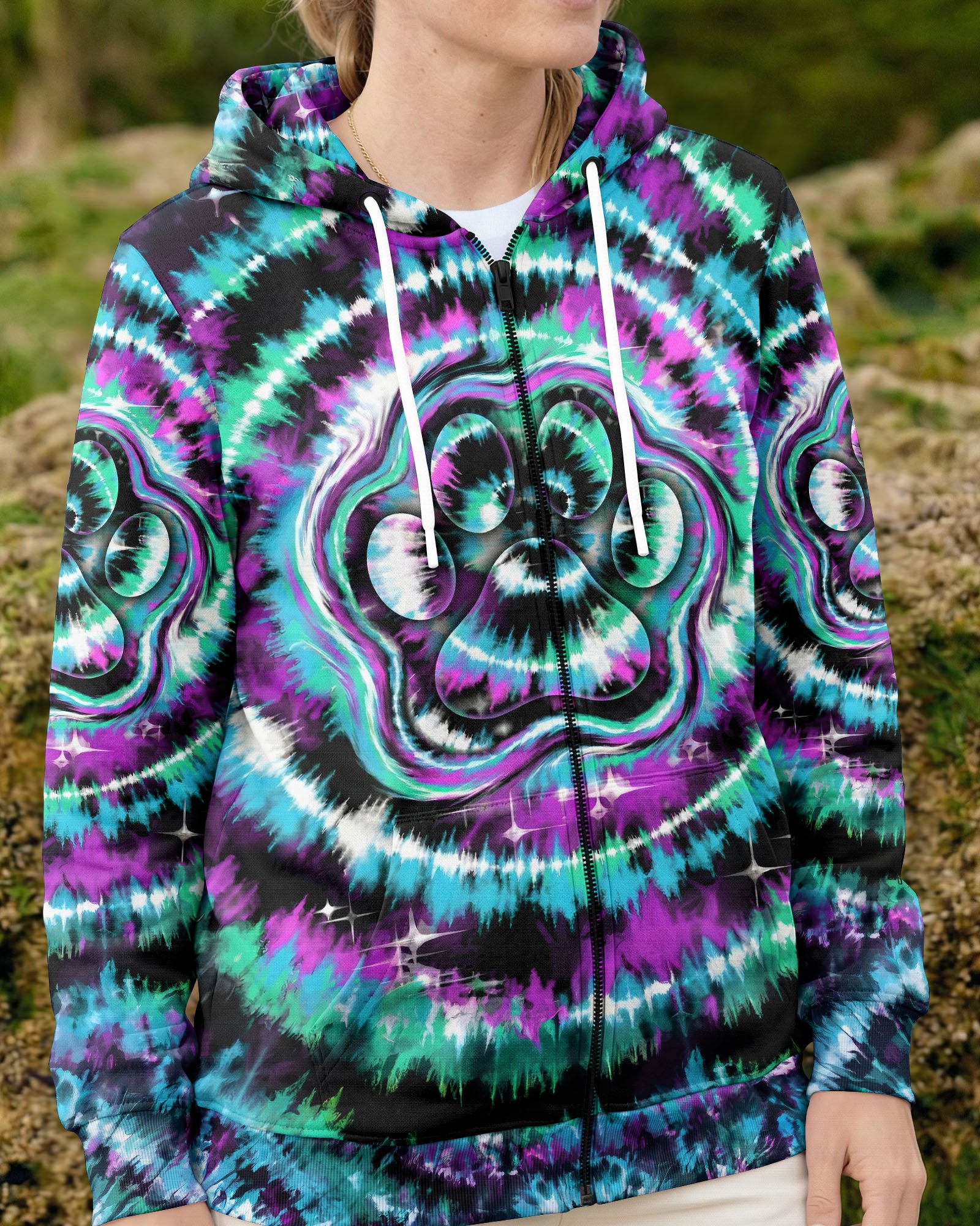 TEAL VIOLET PAW ALL OVER PRINT - TYPQ0503261