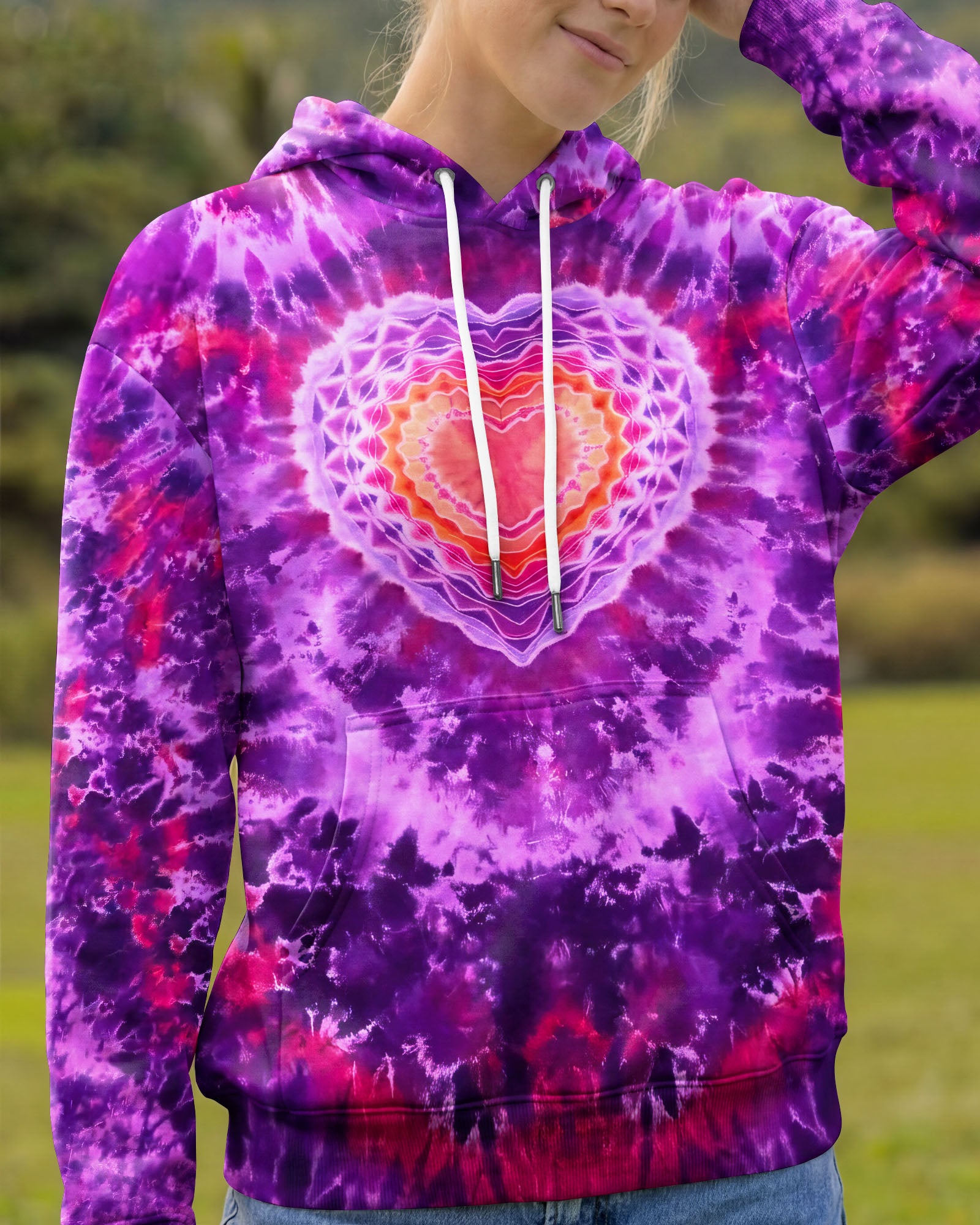 PURPLE PINK MANDALA HEART ALL OVER PRINT - TYPQ0604062