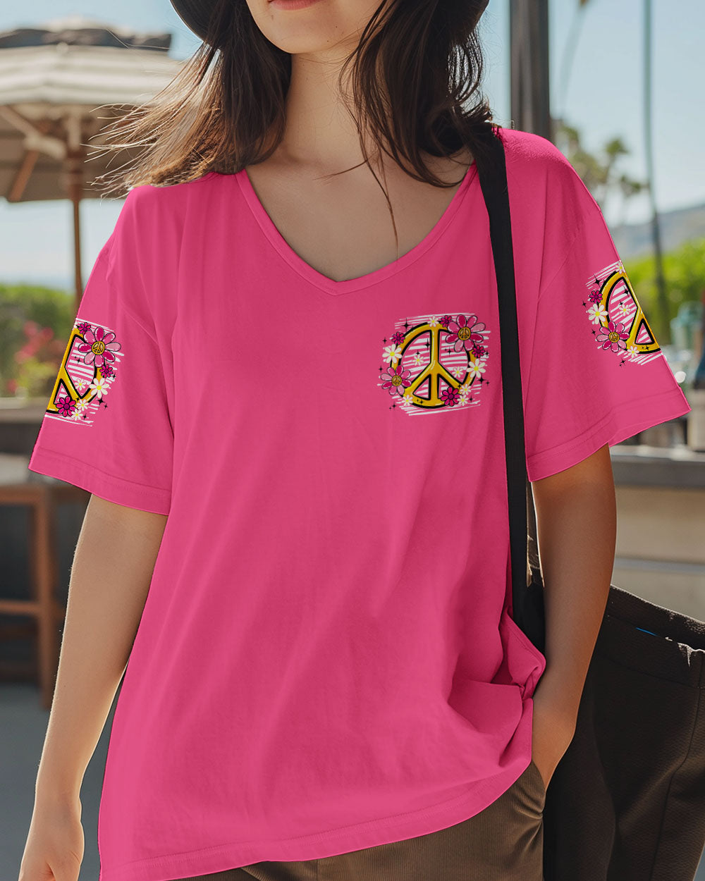 IN A WORLD YOU CAN BE ANYTHING BEE KIND PINK ALL OVER PRINT - TYPQ0606253