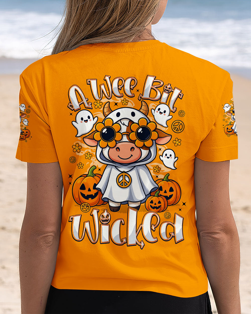 A WEE BIT WICKED HALLOWEEN COW ALL OVER PRINT - TYPQ0610253