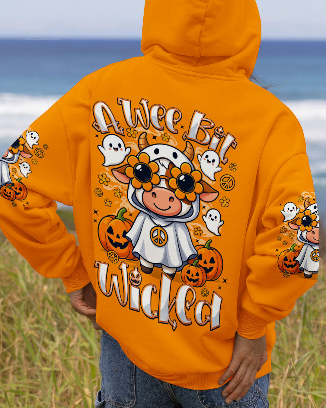 A WEE BIT WICKED HALLOWEEN COW ALL OVER PRINT - TYPQ0610253