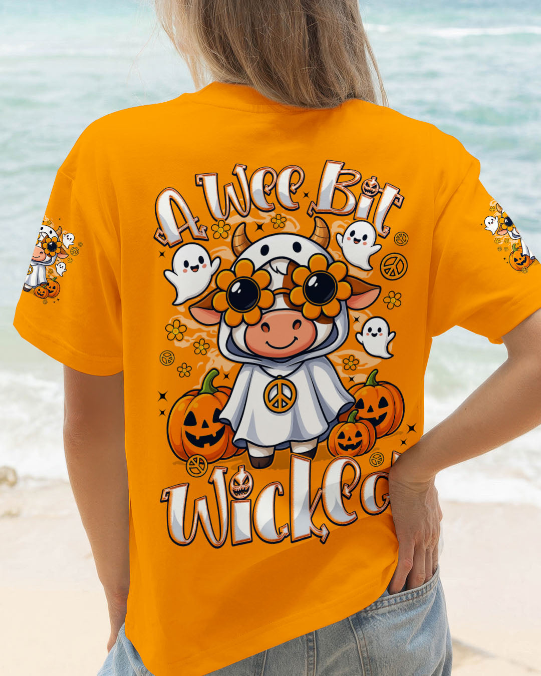 A WEE BIT WICKED HALLOWEEN COW ALL OVER PRINT - TYPQ0610253