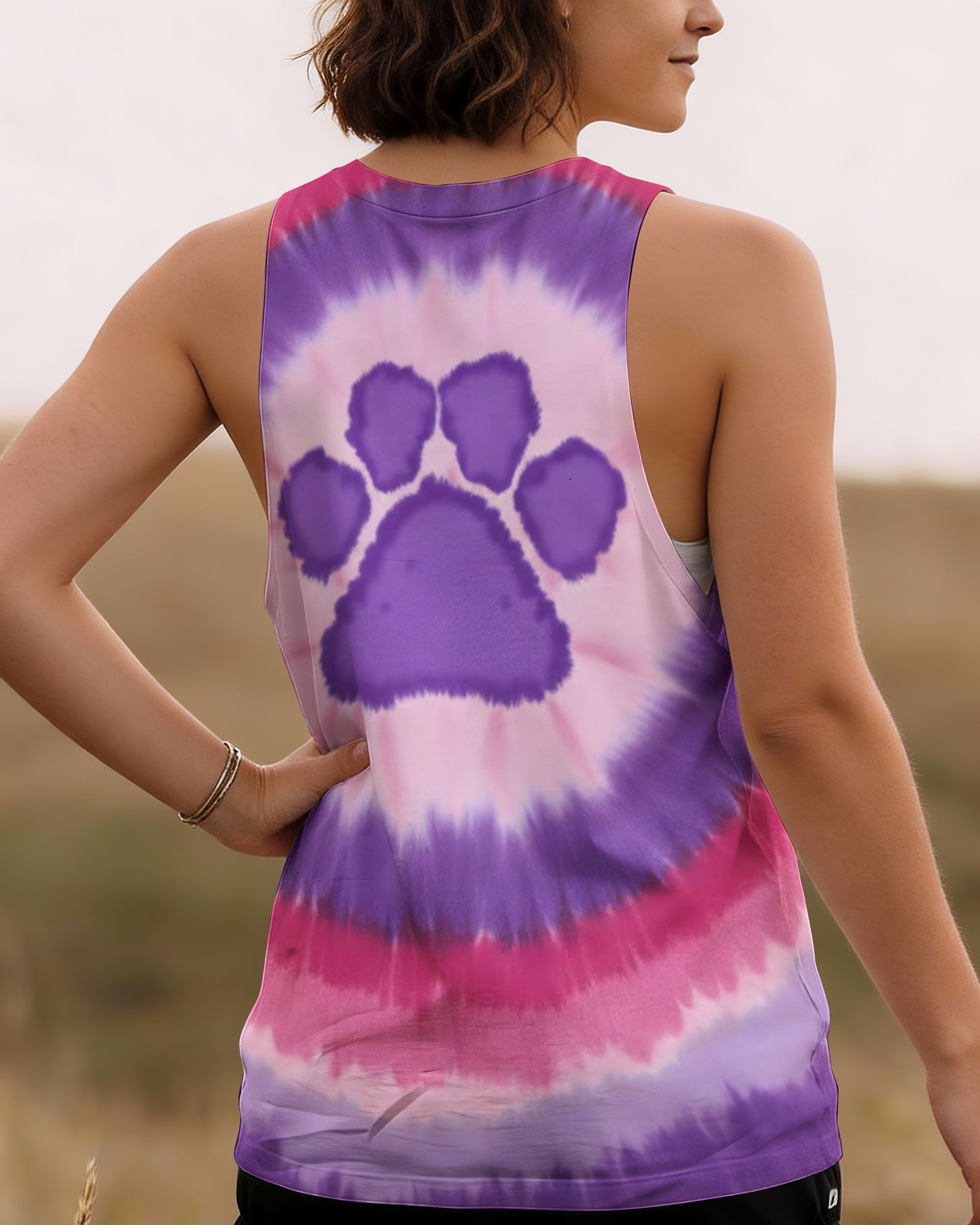 PINK AND PURPLE PAW ALL OVER PRINT - TYPQ0701261