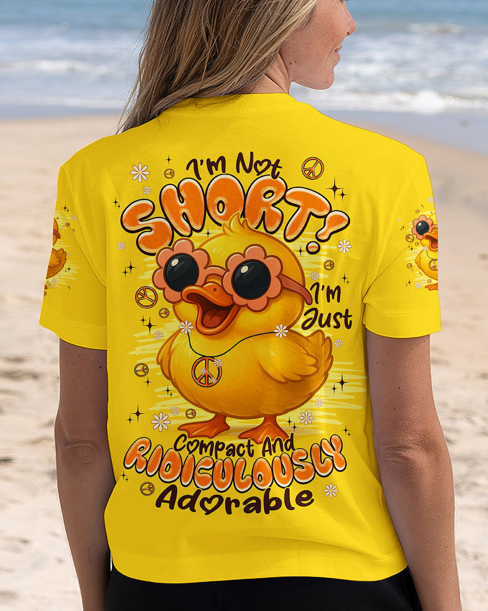 I'M NOT SHORT DUCK HIPPIE ALL OVER PRINT - TYPQ0708251