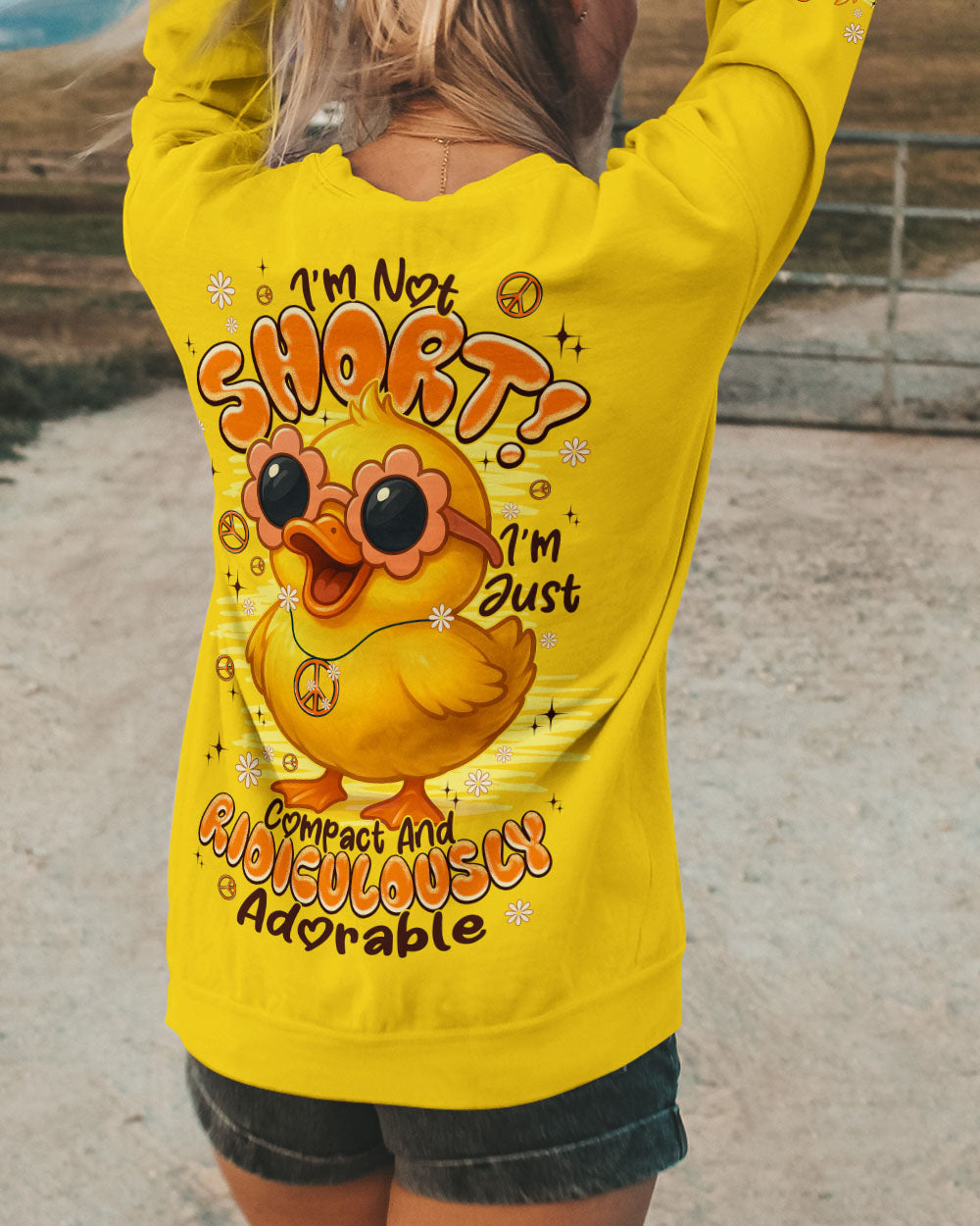 I'M NOT SHORT DUCK HIPPIE ALL OVER PRINT - TYPQ0708251