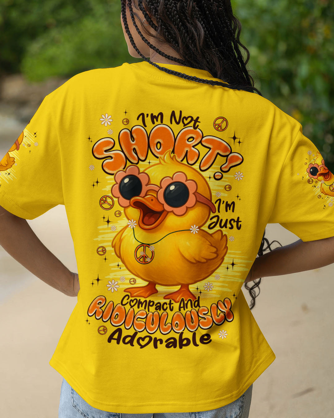 I'M NOT SHORT DUCK HIPPIE ALL OVER PRINT - TYPQ0708251