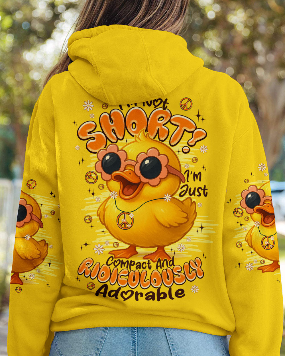 I'M NOT SHORT DUCK HIPPIE ALL OVER PRINT - TYPQ0708251