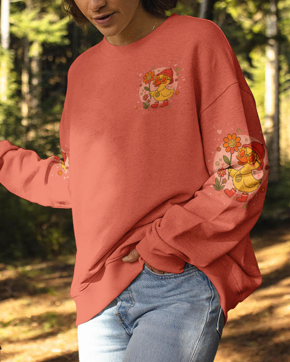 DO WHAT MAKES YOU HAPPY DUCK HIPPIE ALL OVER PRINT - TYPQ0708252
