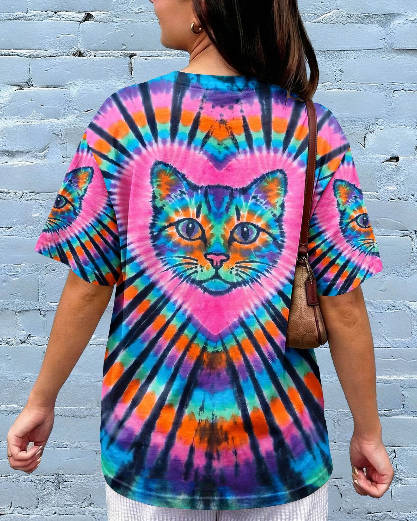COLORFUL TURQUOISE CAT AURA ALL OVER PRINT - TYPQ1003262