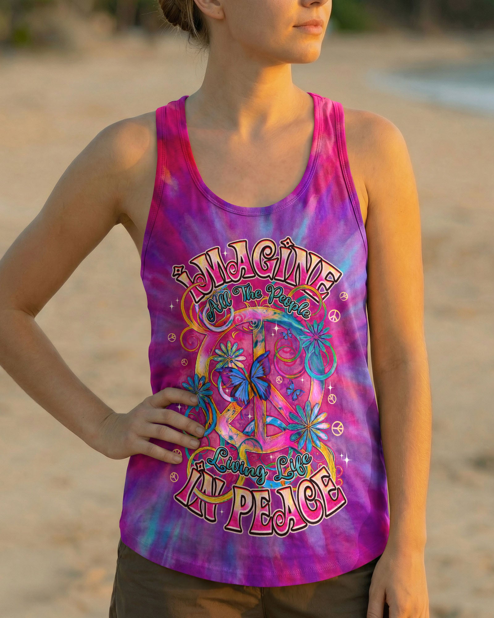 IMAGINE ALL THE PEOPLE LIVING LIFE IN PEACE ALL OVER PRINT - TYPQ1102262