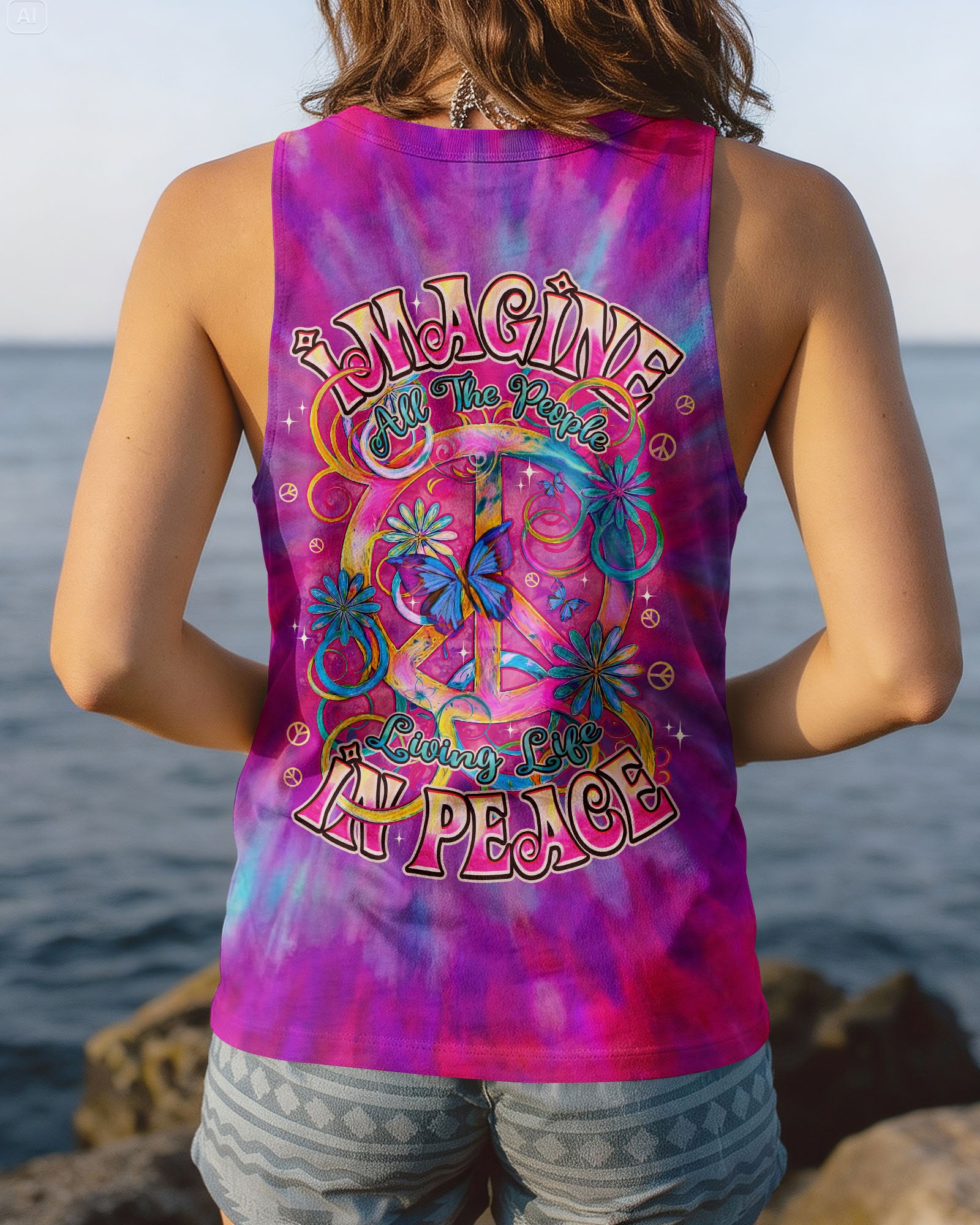 IMAGINE ALL THE PEOPLE LIVING LIFE IN PEACE ALL OVER PRINT - TYPQ1102262