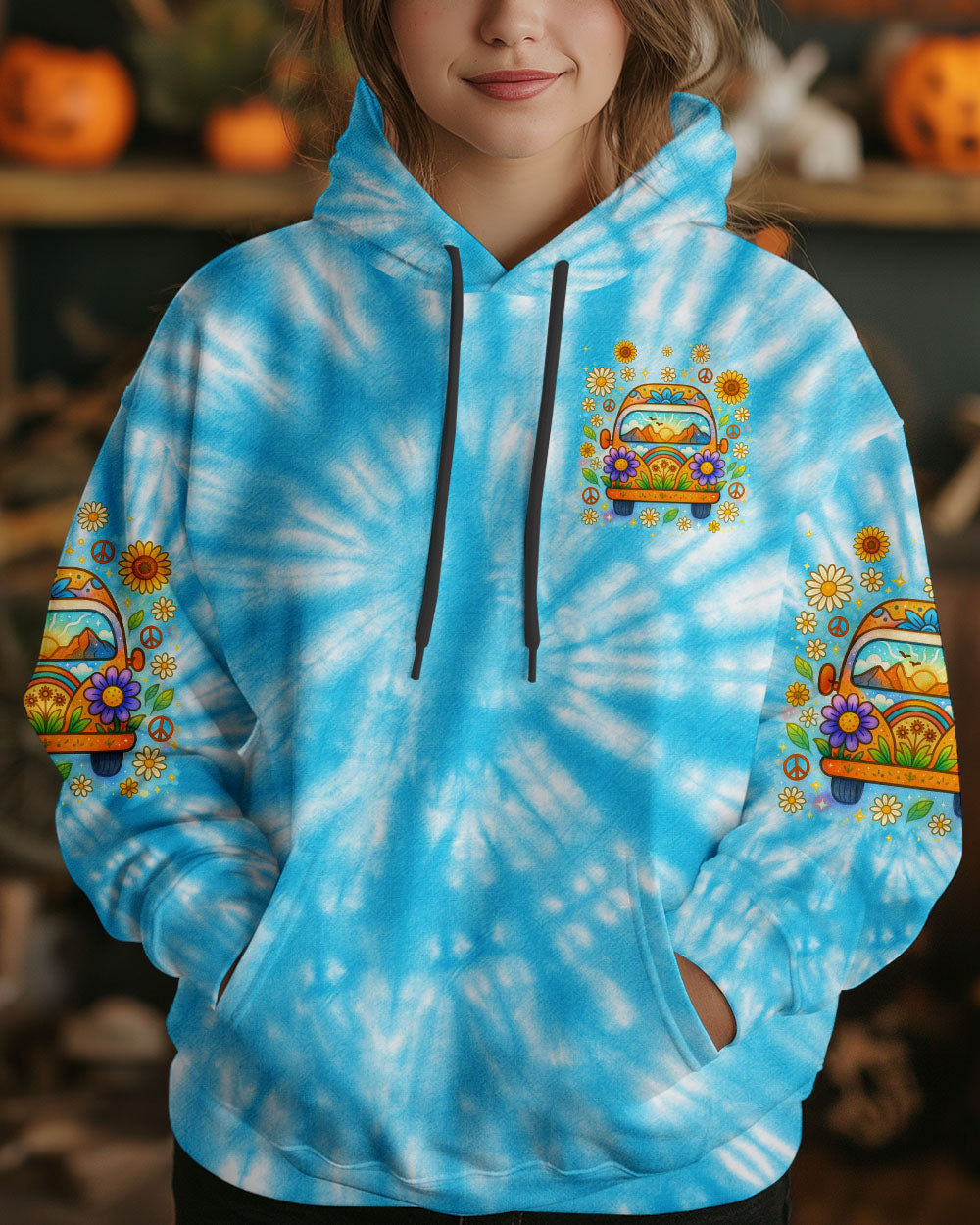 RUNNING AGAINST THE WIND CAR TIE DYE ALL OVER PRINT - TYPQ1406251
