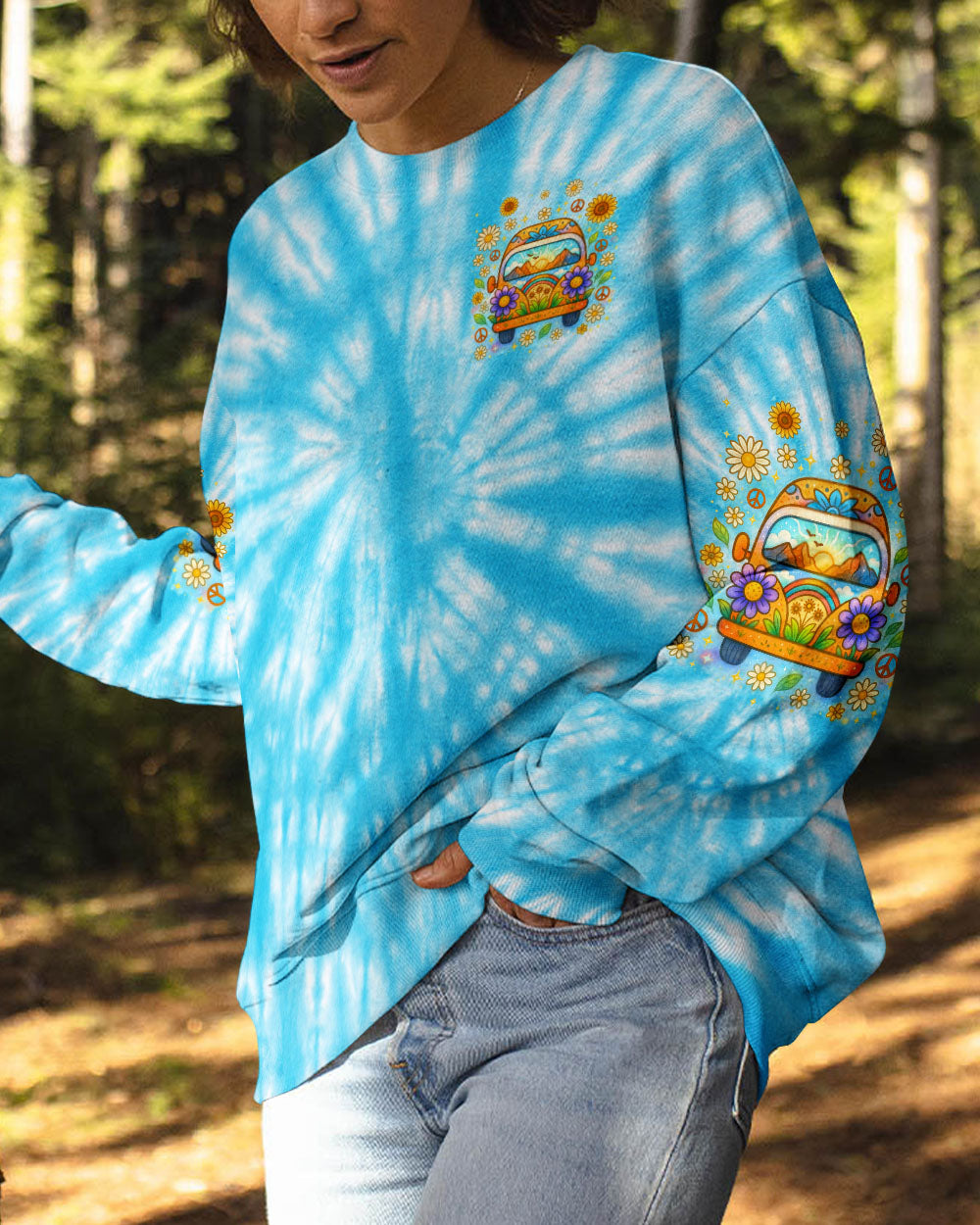 RUNNING AGAINST THE WIND CAR TIE DYE ALL OVER PRINT - TYPQ1406251
