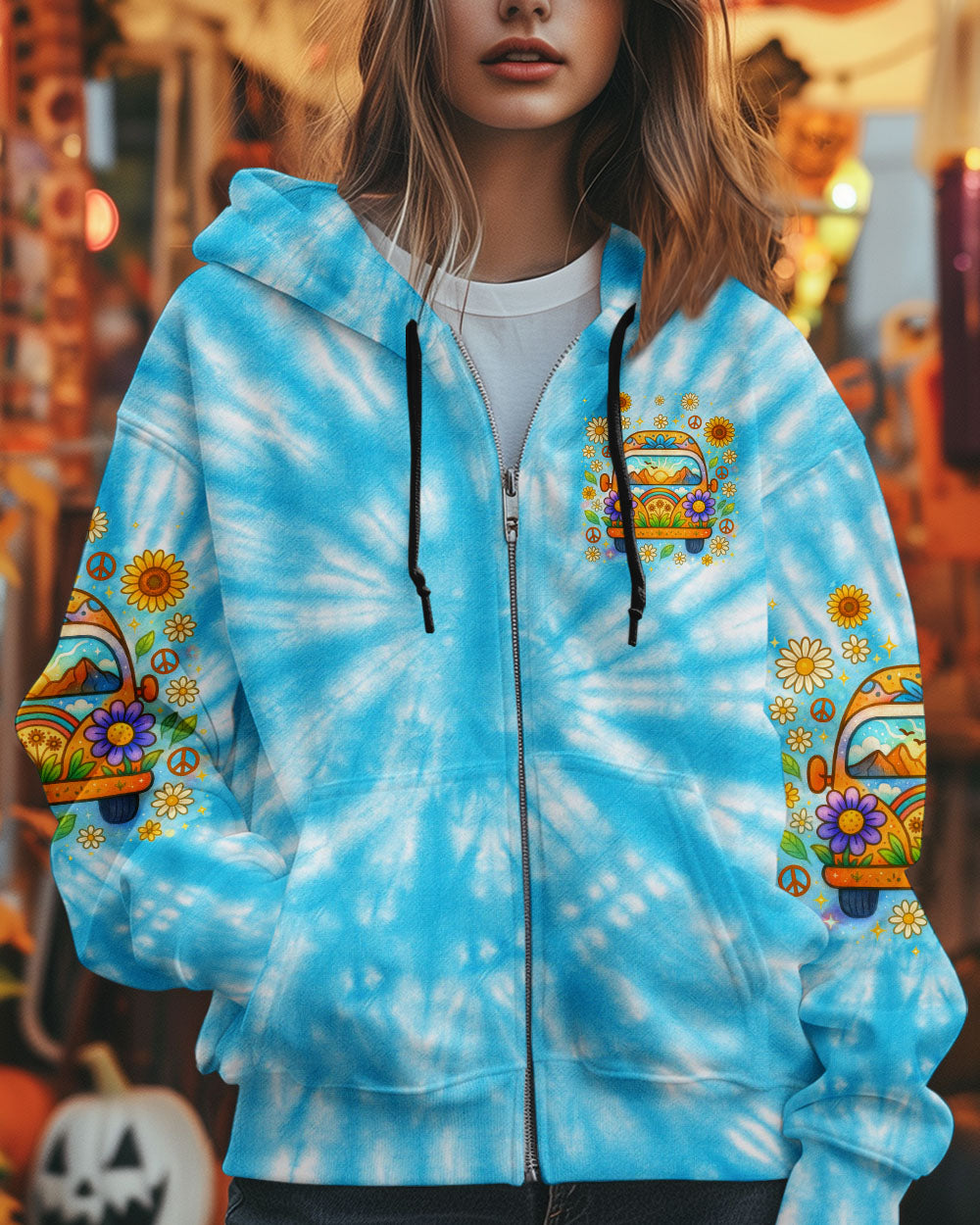 RUNNING AGAINST THE WIND CAR TIE DYE ALL OVER PRINT - TYPQ1406251