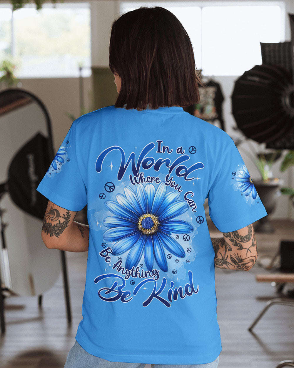 IN A WORLD WHERE YOU CAN BE ANYTHING BE KIND FLOWER ALL OVER PRINT - TYPQ1710251