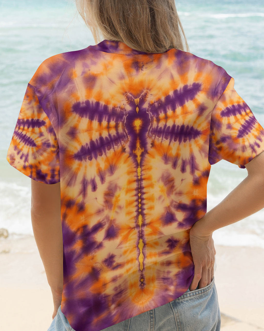 DRAGONFLY TIE DYE COLORFUL ALL OVER PRINT - TYPQ1712251