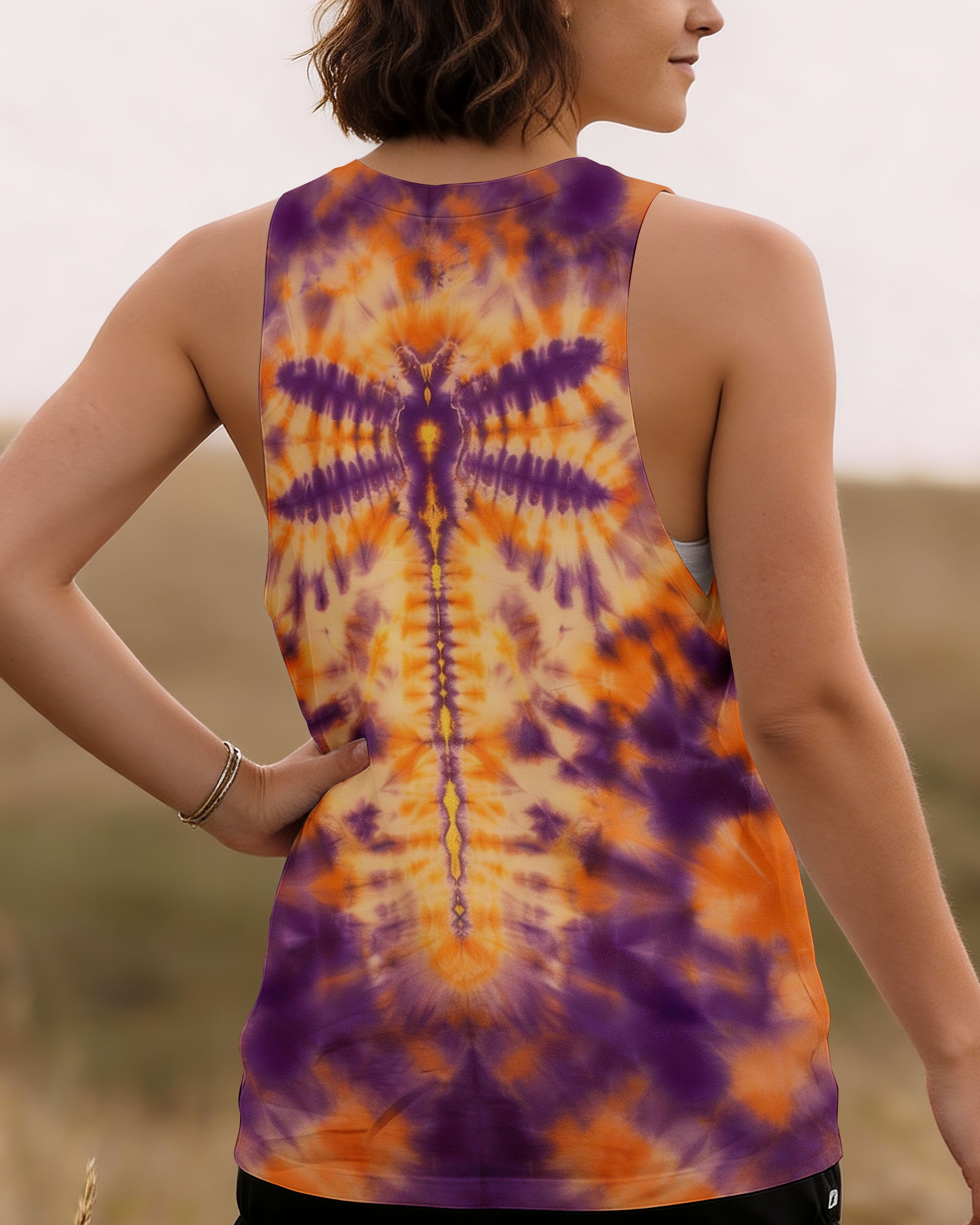 DRAGONFLY TIE DYE COLORFUL ALL OVER PRINT - TYPQ1712251